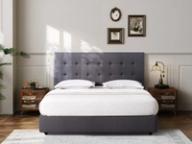 Fendalton headboard in Slate, styled bedroom.