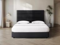 Kingsland headboard in Charcoal Black, styled bedroom.