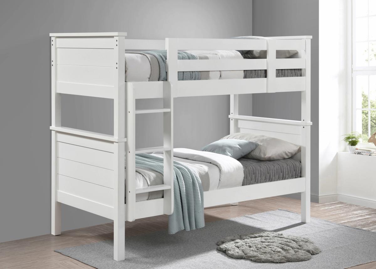 Charlie bunk bed in white, Single-over-Single configuration