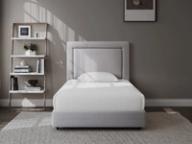 Herne Bay headboard in Steel, king single, styled bedroom.