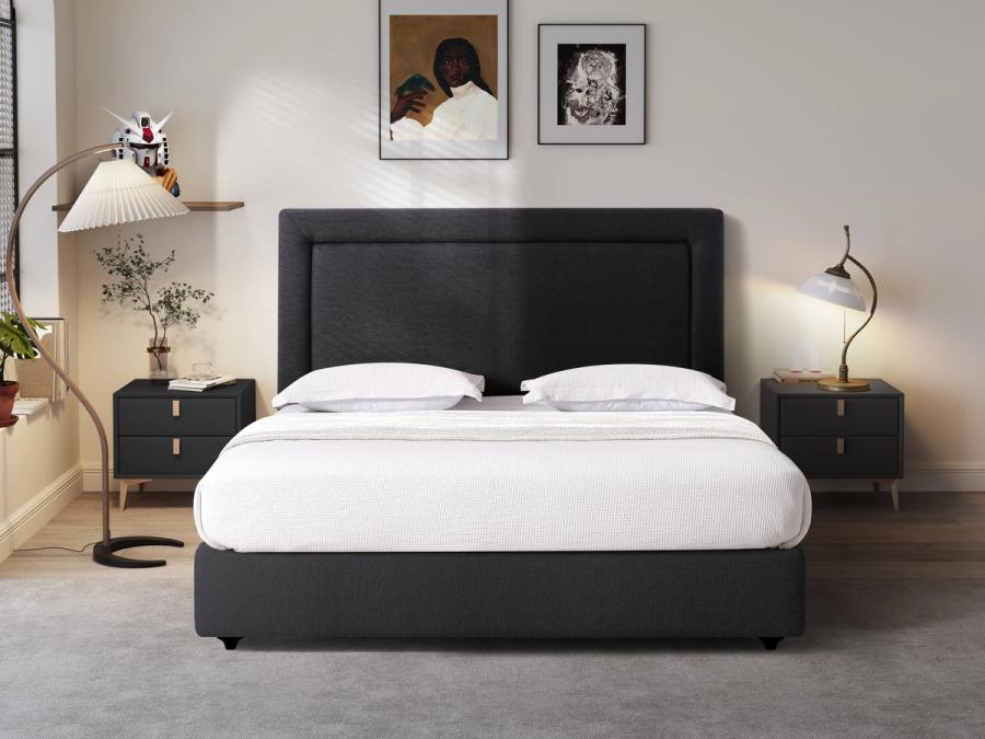 Herne Bay headboard in Grey, styled bedroom.