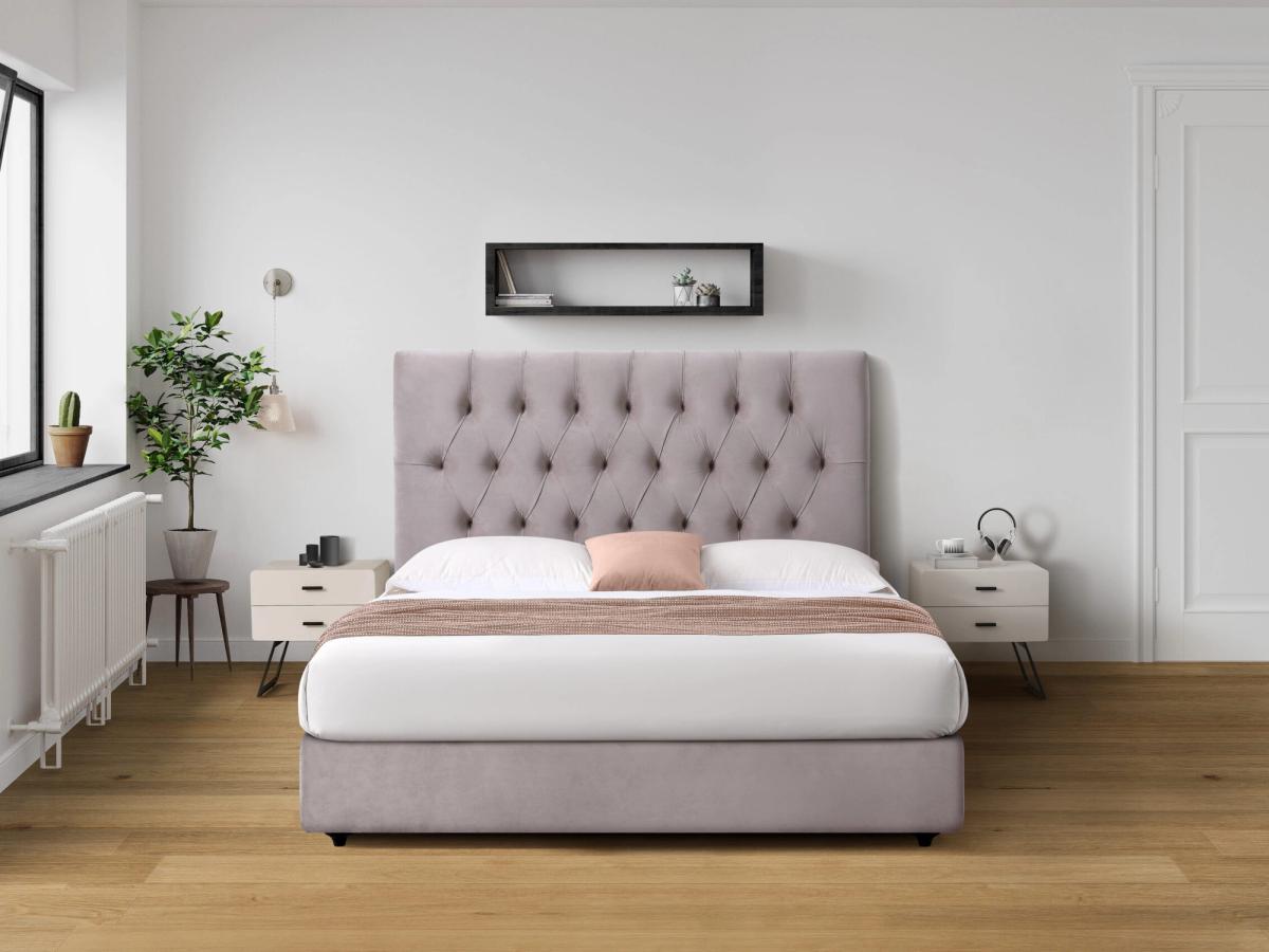 Parnell headboard in Tasman Taupe, styled bedroom.