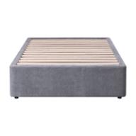 Devonport kitset bed base in Dune Chrome Grey, king single size.