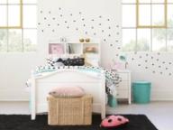 Daisy single bed frame in a styled kids bedroom, alternate view.