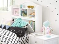 Daisy single bed frame in a styled kids bedroom, third view.