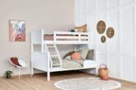 Charlie bunk bed in white, Single-over-Double configuration