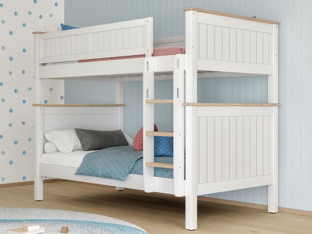 Tyler bunk bed, king single over king single, in a styled room.