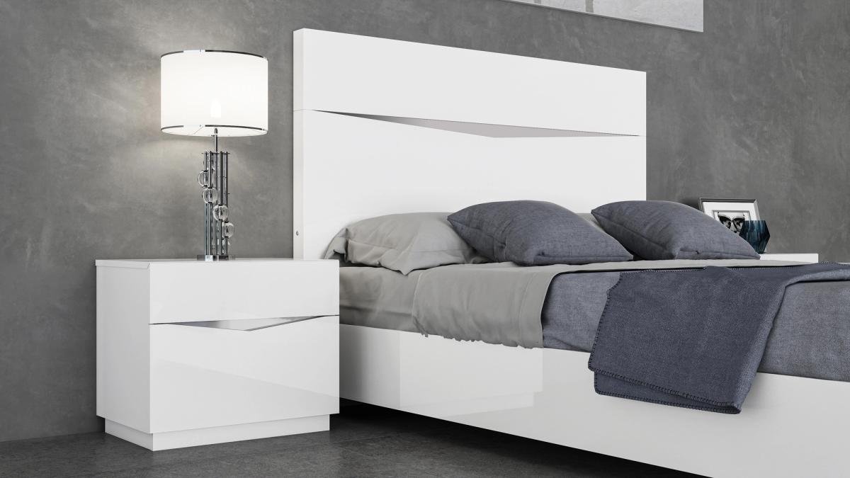 Orewa bedside table, angled lifestyle view