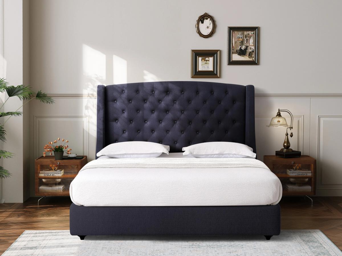Newmarket headboard in Grey, styled bedroom.