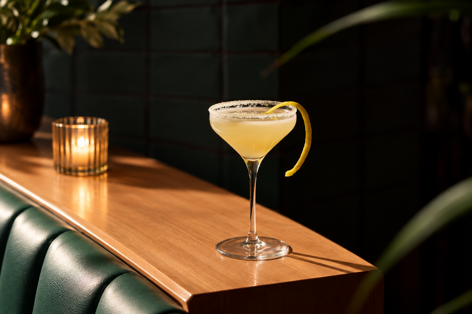 A lemon drop made fresh at the bar at Craig's Los Angeles