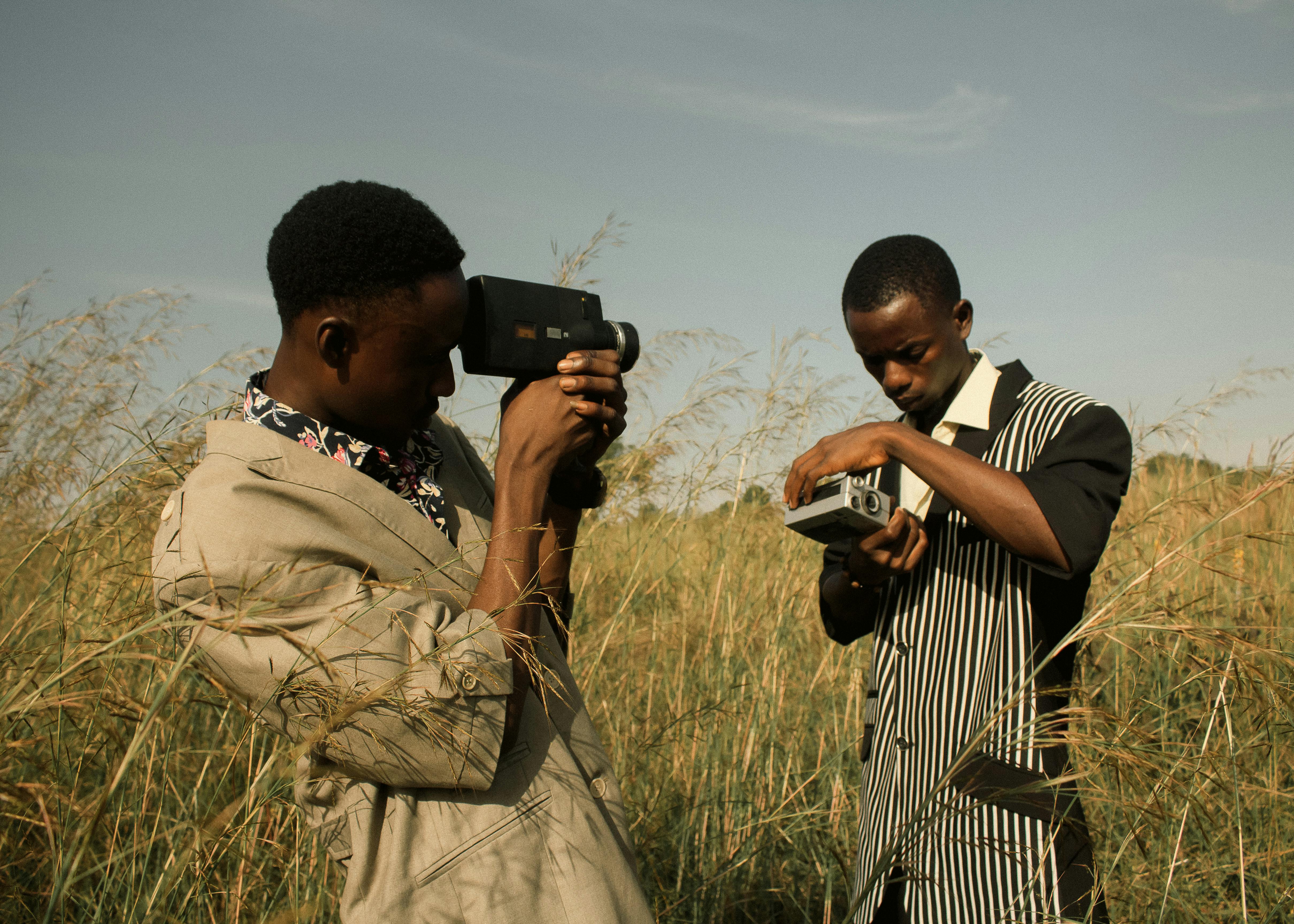 Some guys play with cameras