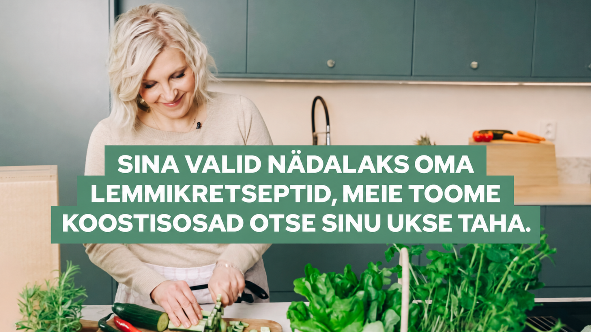 Retseptide ja koostisosadega täidetud Yummy kast
