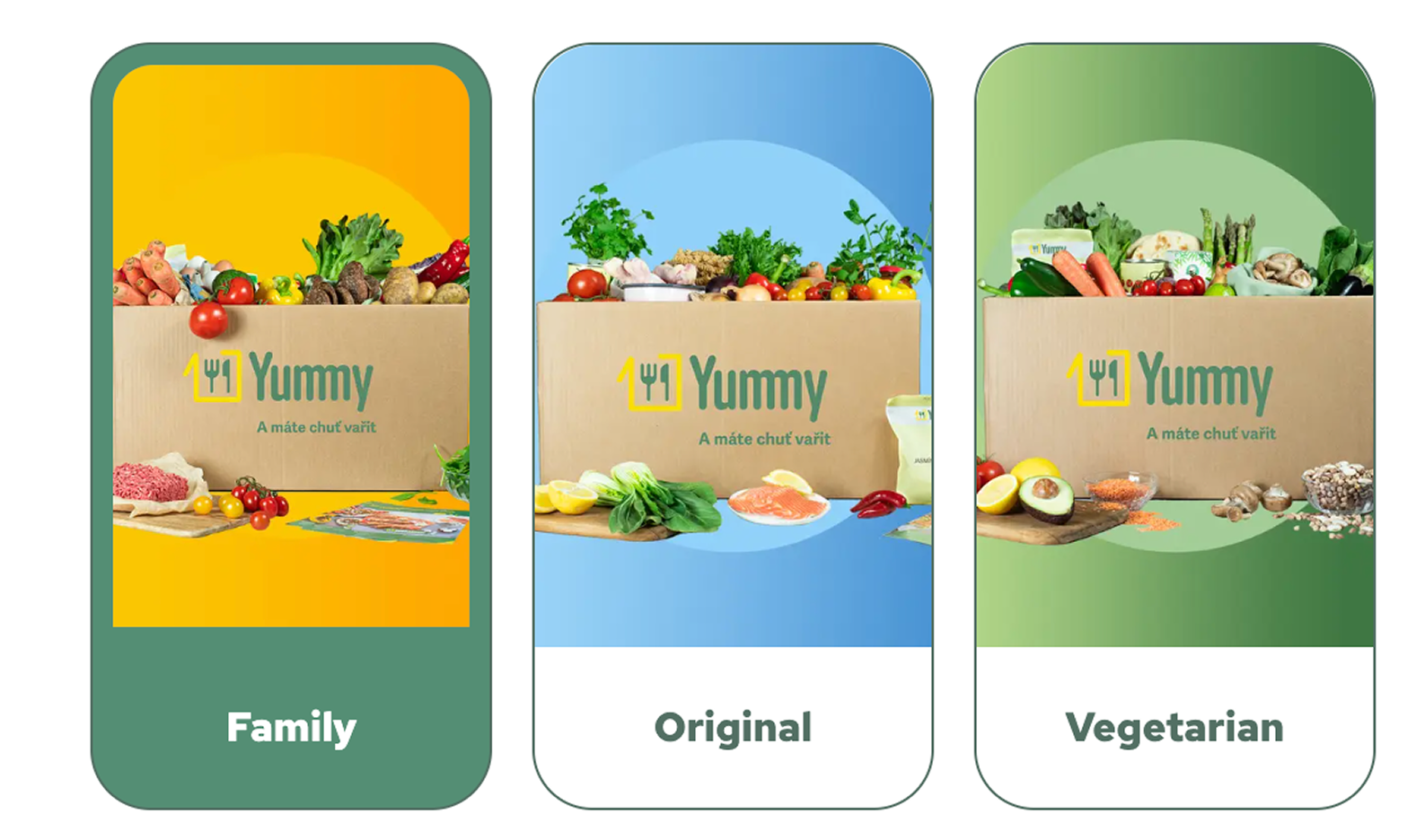 Family, original, vegetarian boxes
