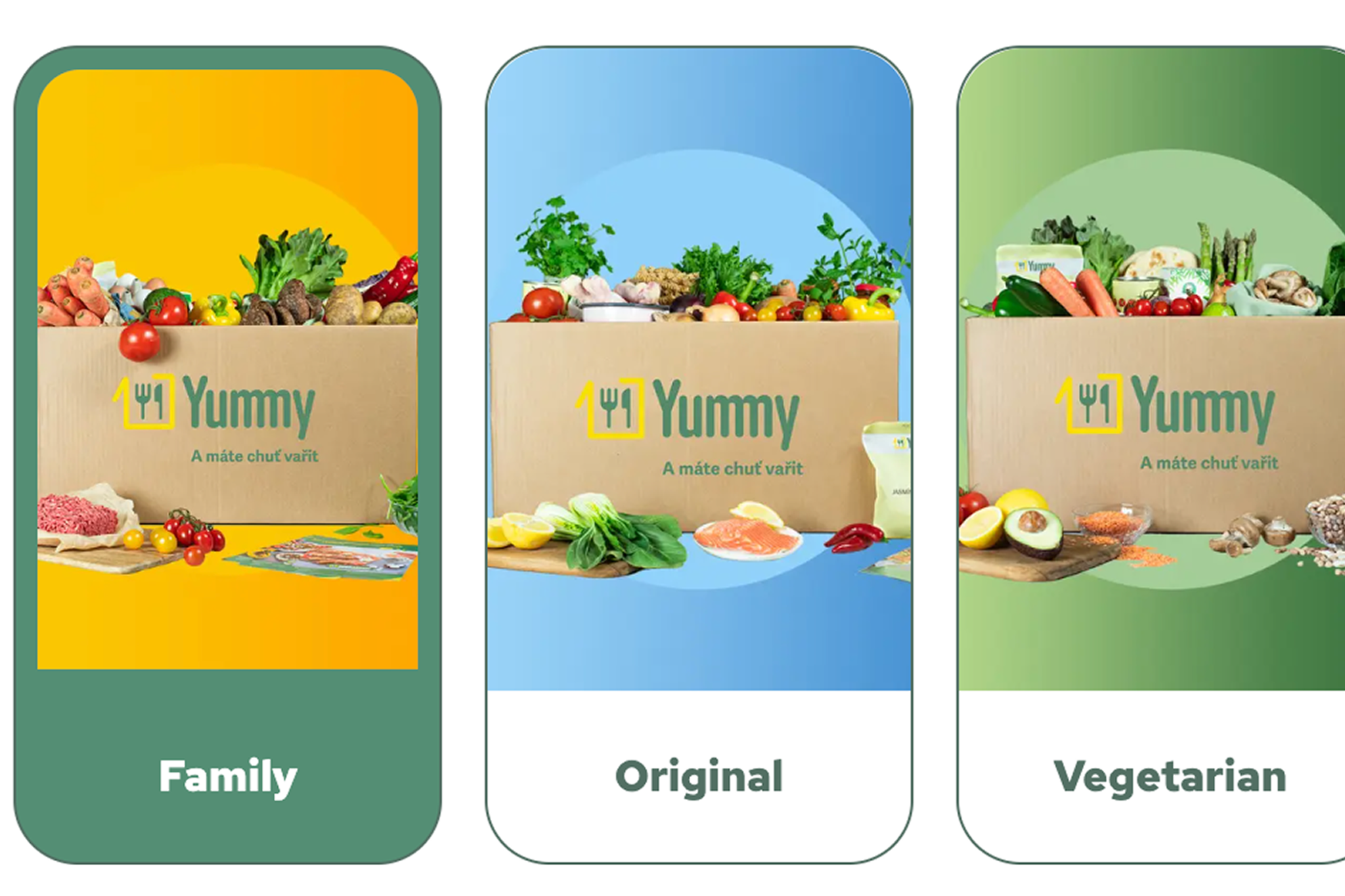 Family, original, vegetarian boxes