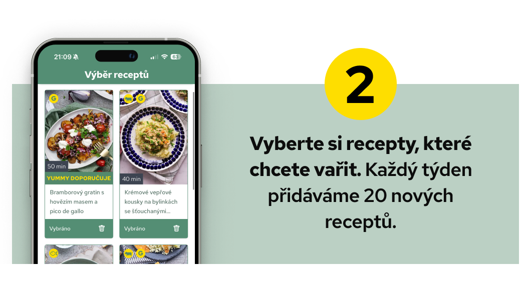 Vyberte si velikost boxu a počet receptů
