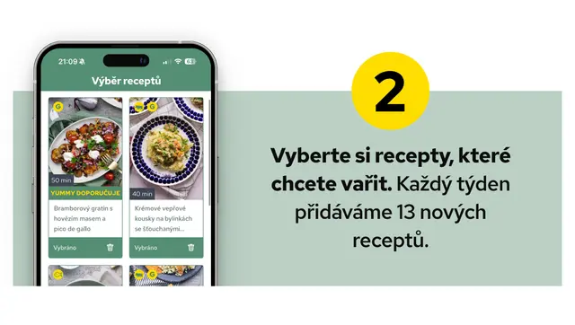 Vyberte si velikost boxu a počet receptů