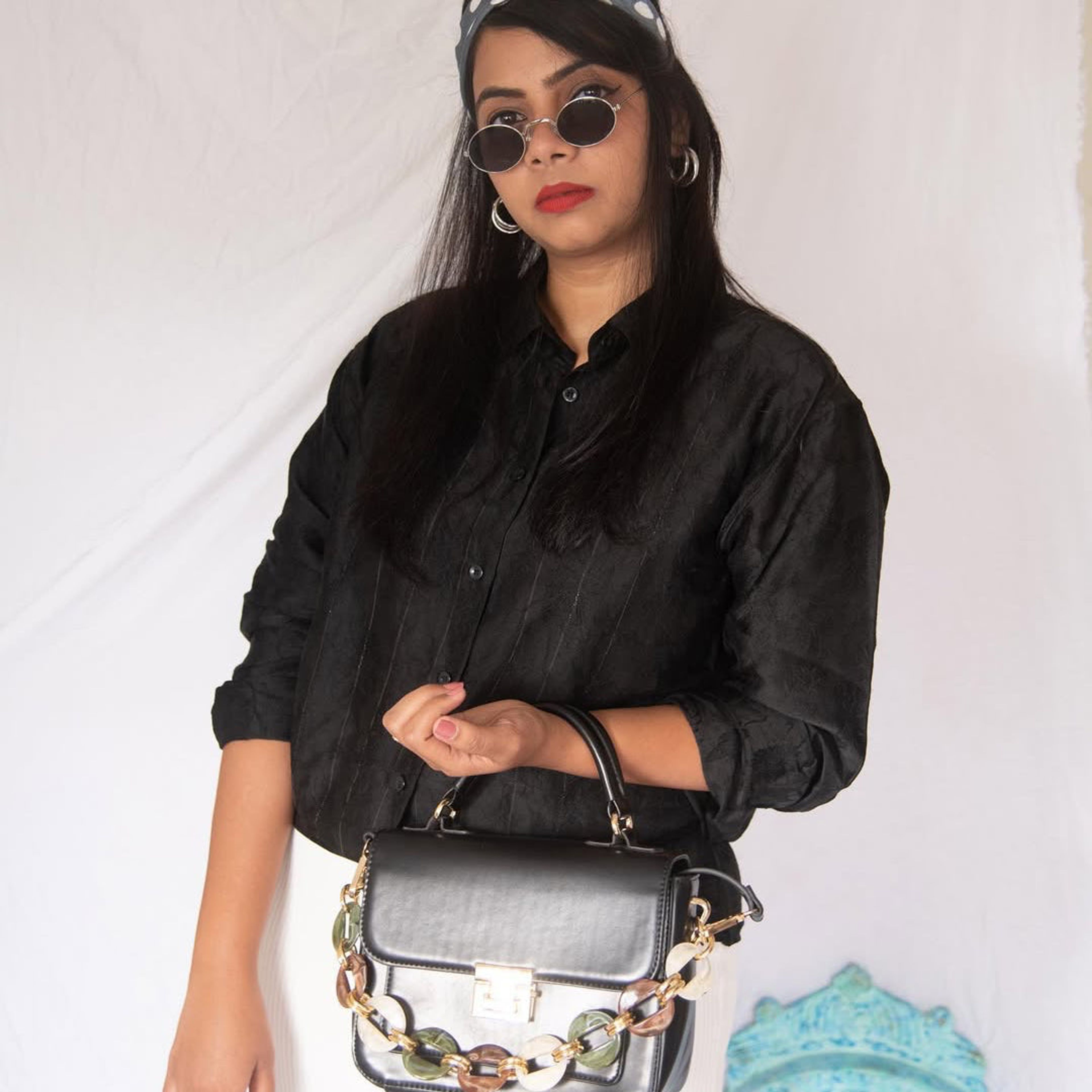Self design Black shirt