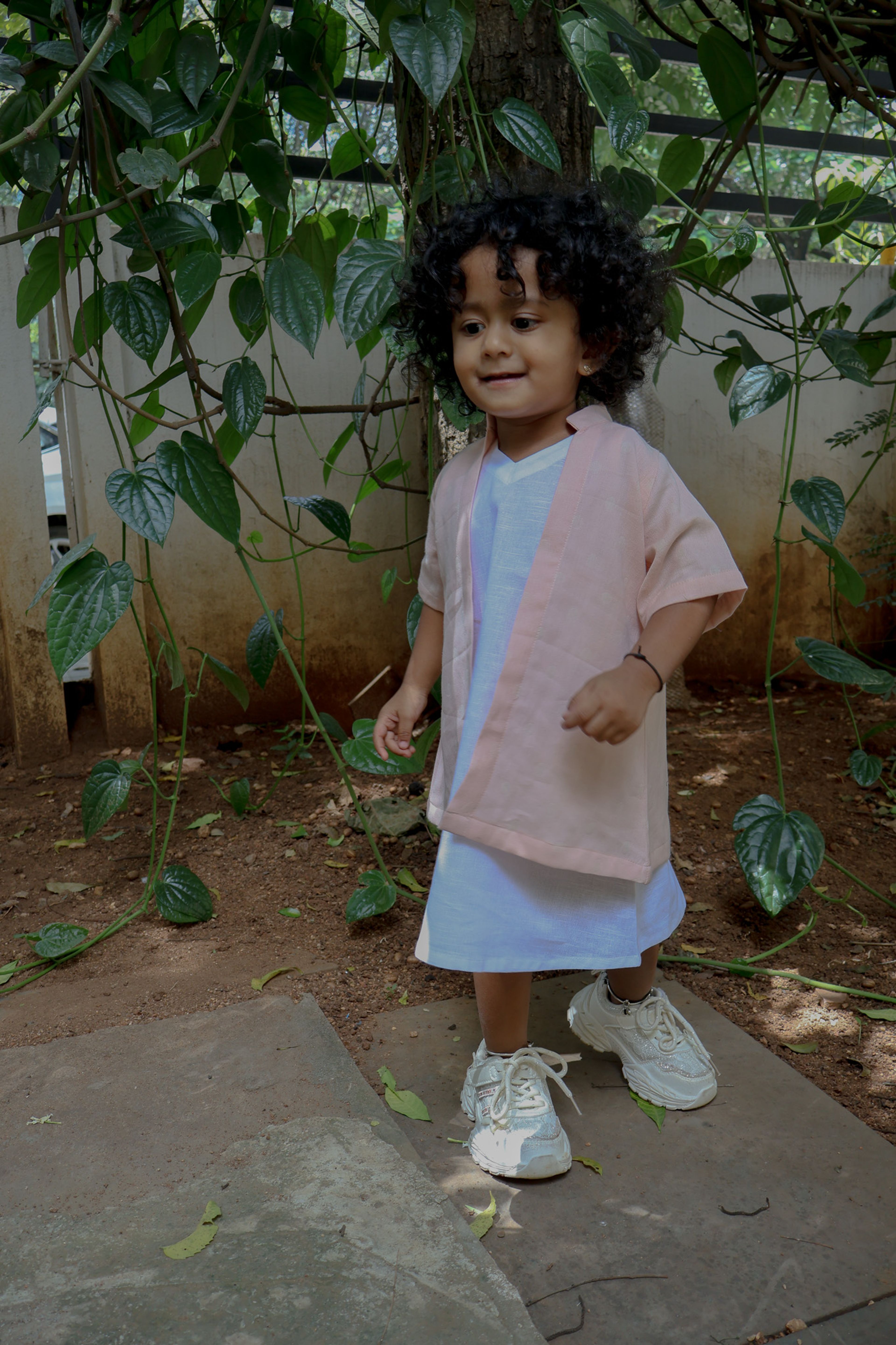 Peach Blush layered Dress