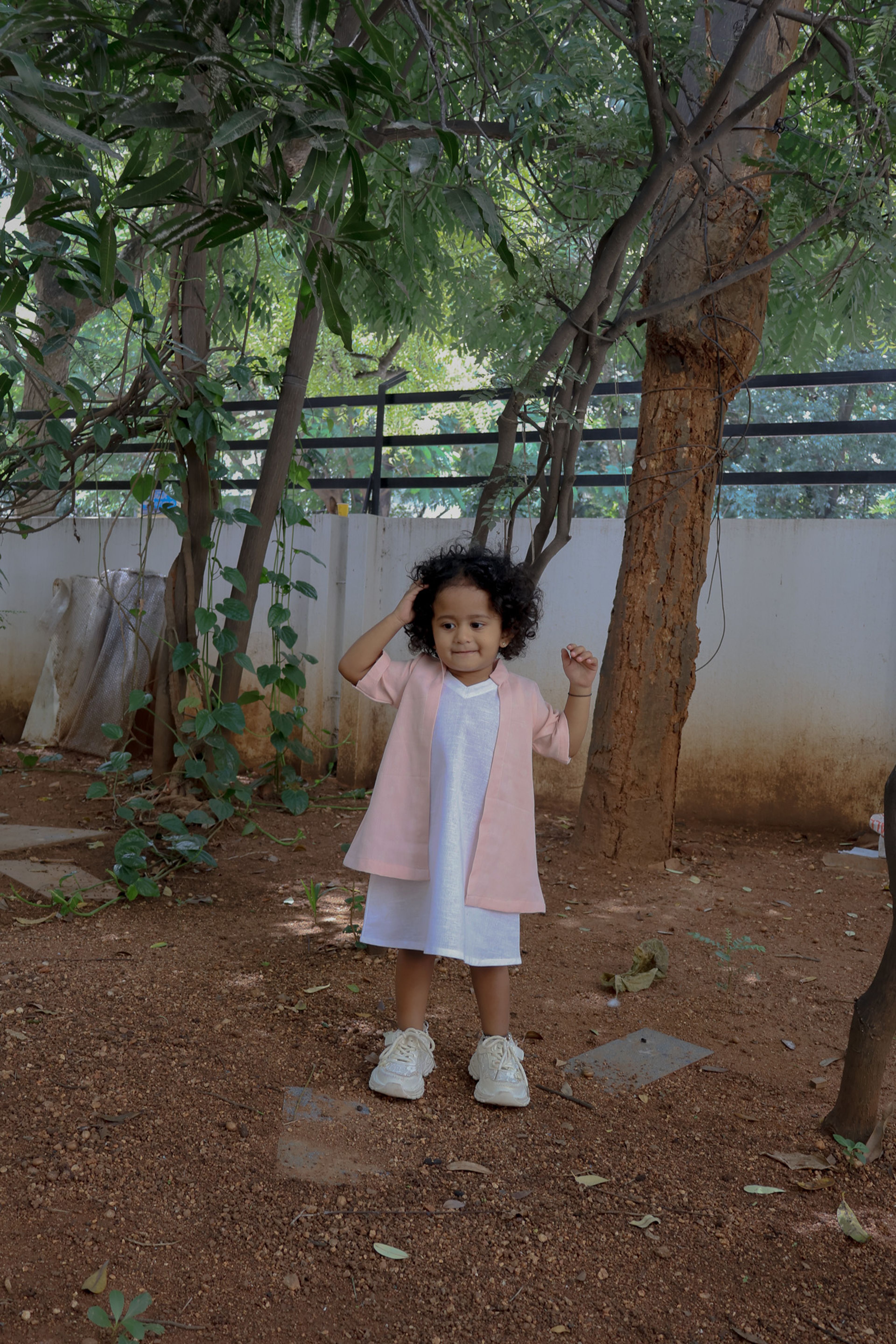 Peach Blush layered Dress