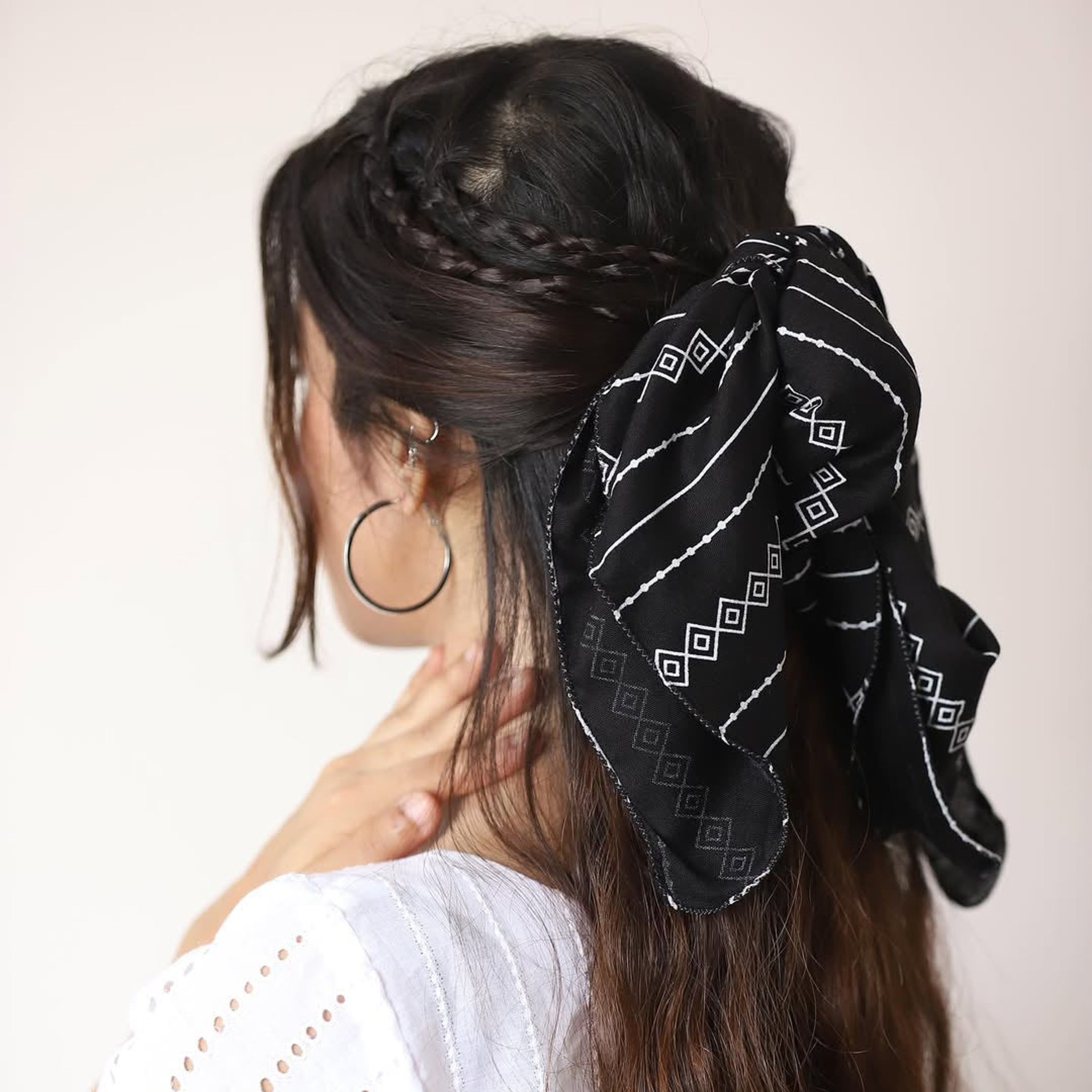 Printed Black Bandhana