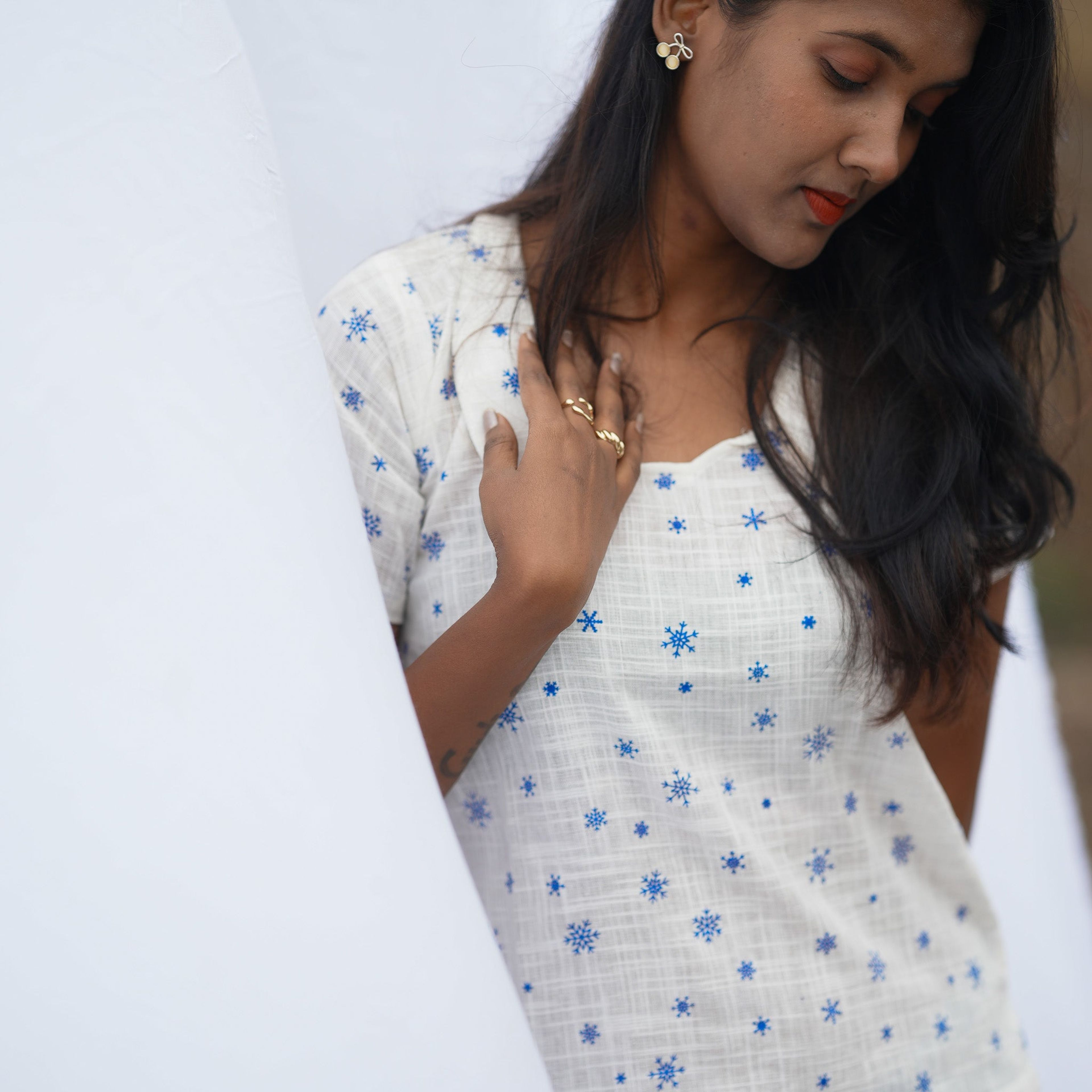 Peter pan Linen Top