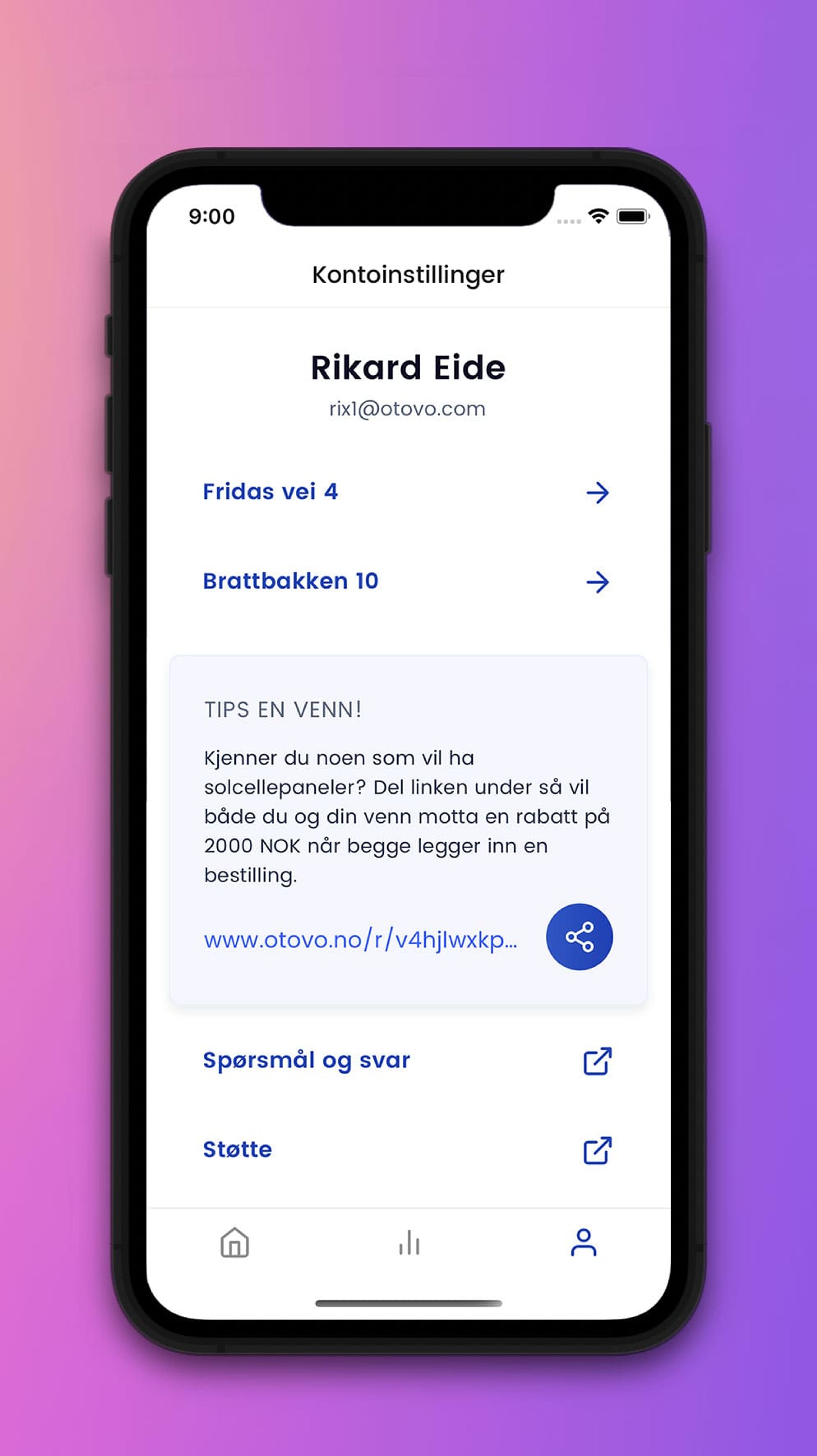 Otovo Solar App - egen rabattlenke