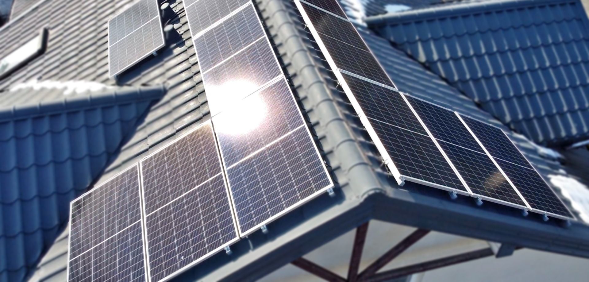 solar panels on roof