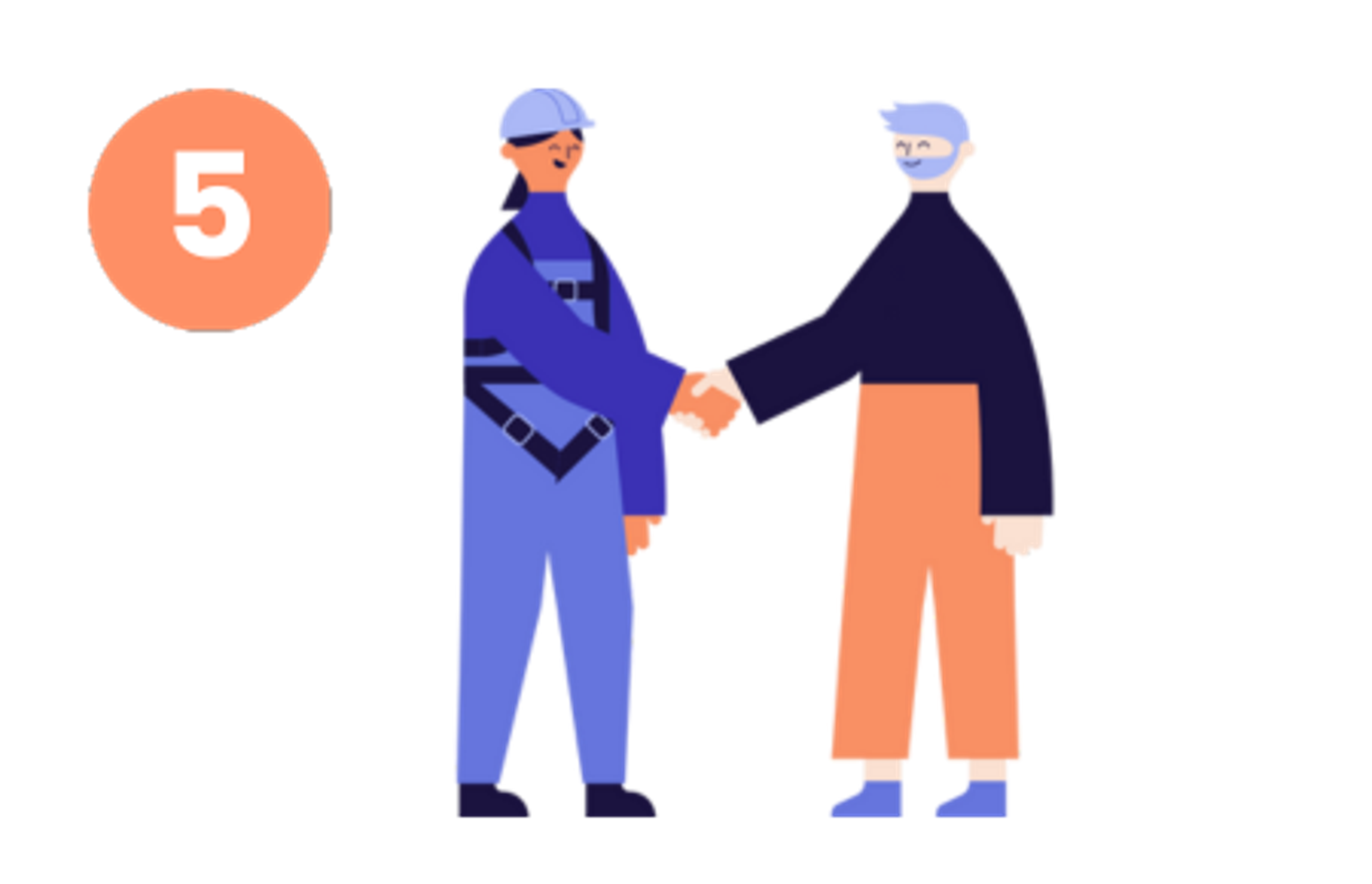 Instalator podający dłoń Klientowi