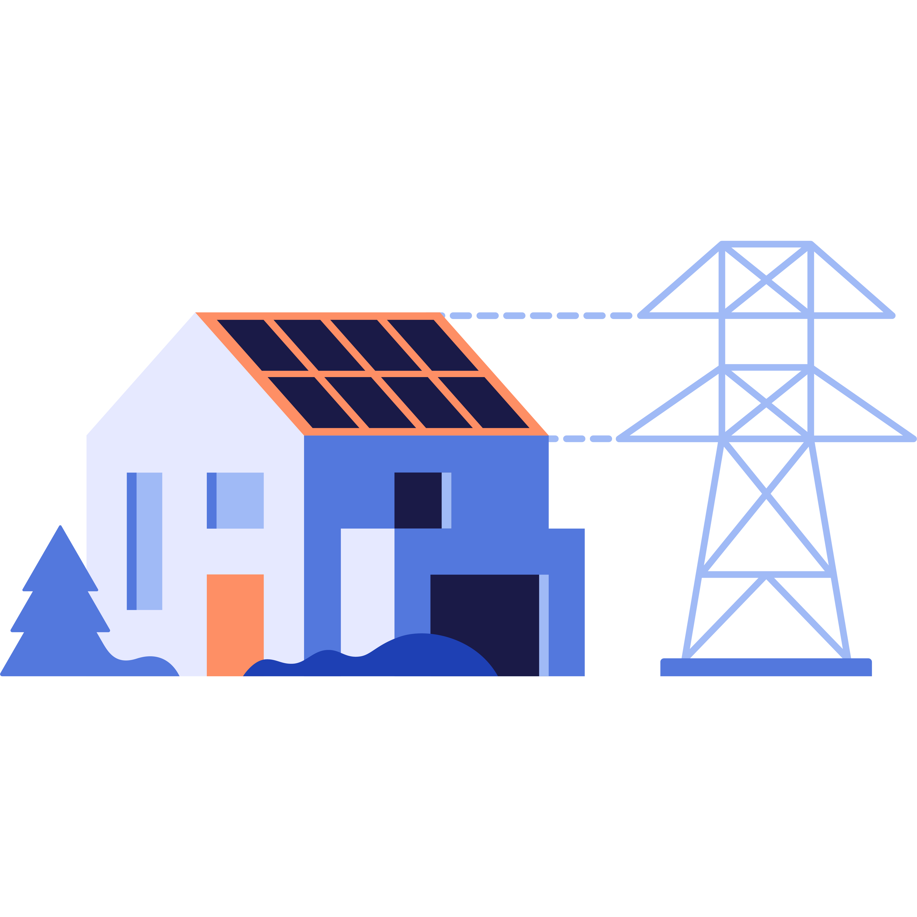 sistema de placas solares conectado a la red eléctrica