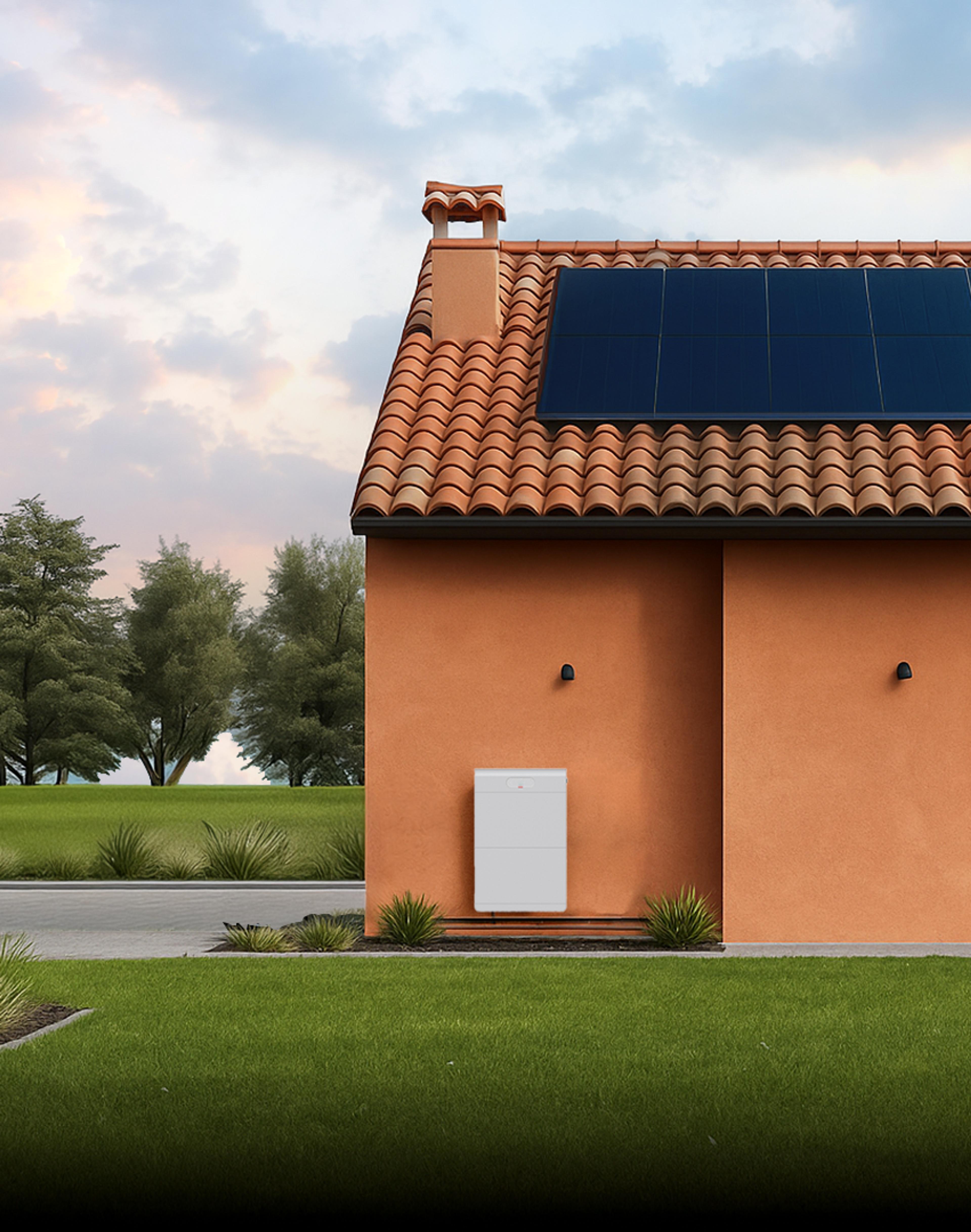 casa con fotovoltaico e accumulo