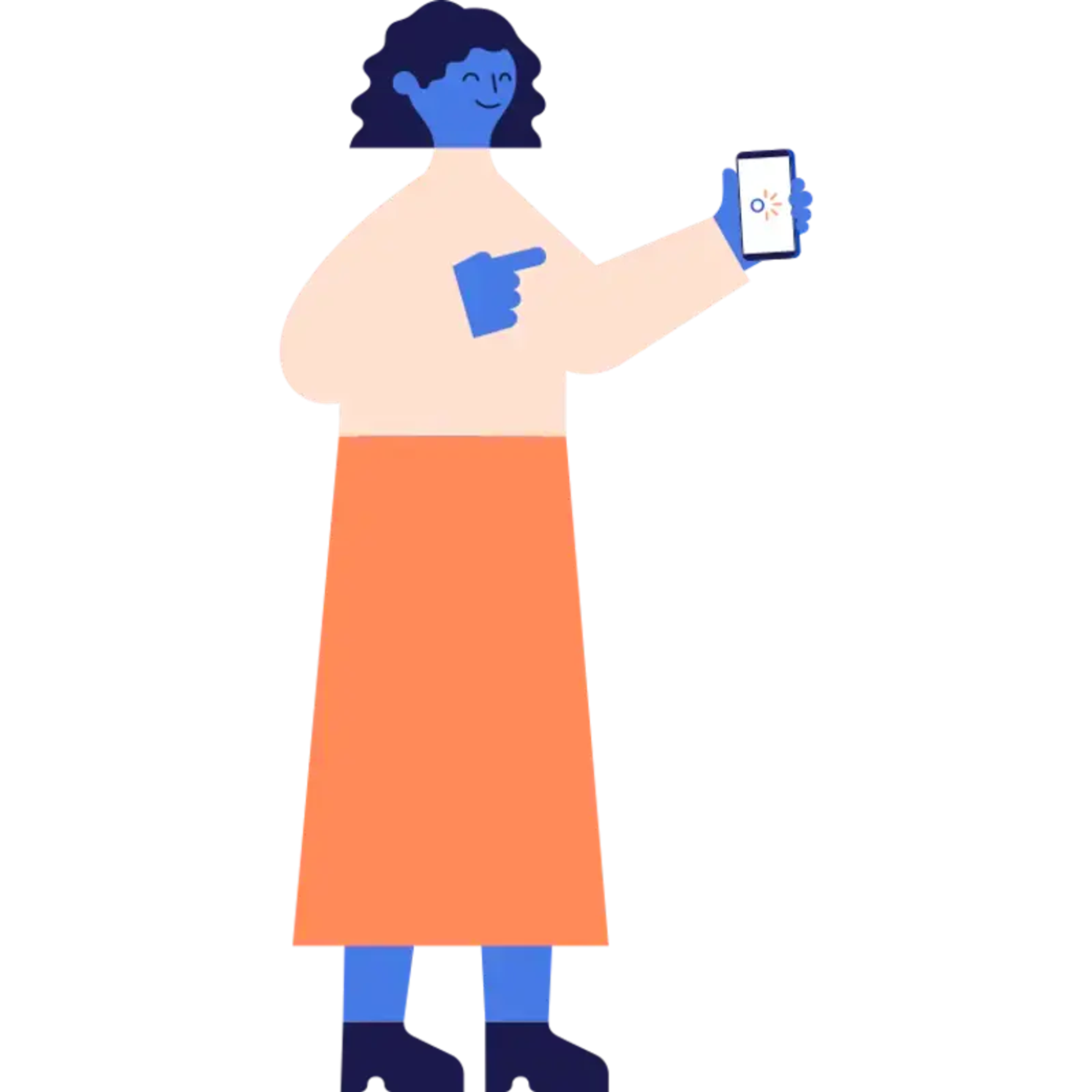 Frau mit Handy in der Hand