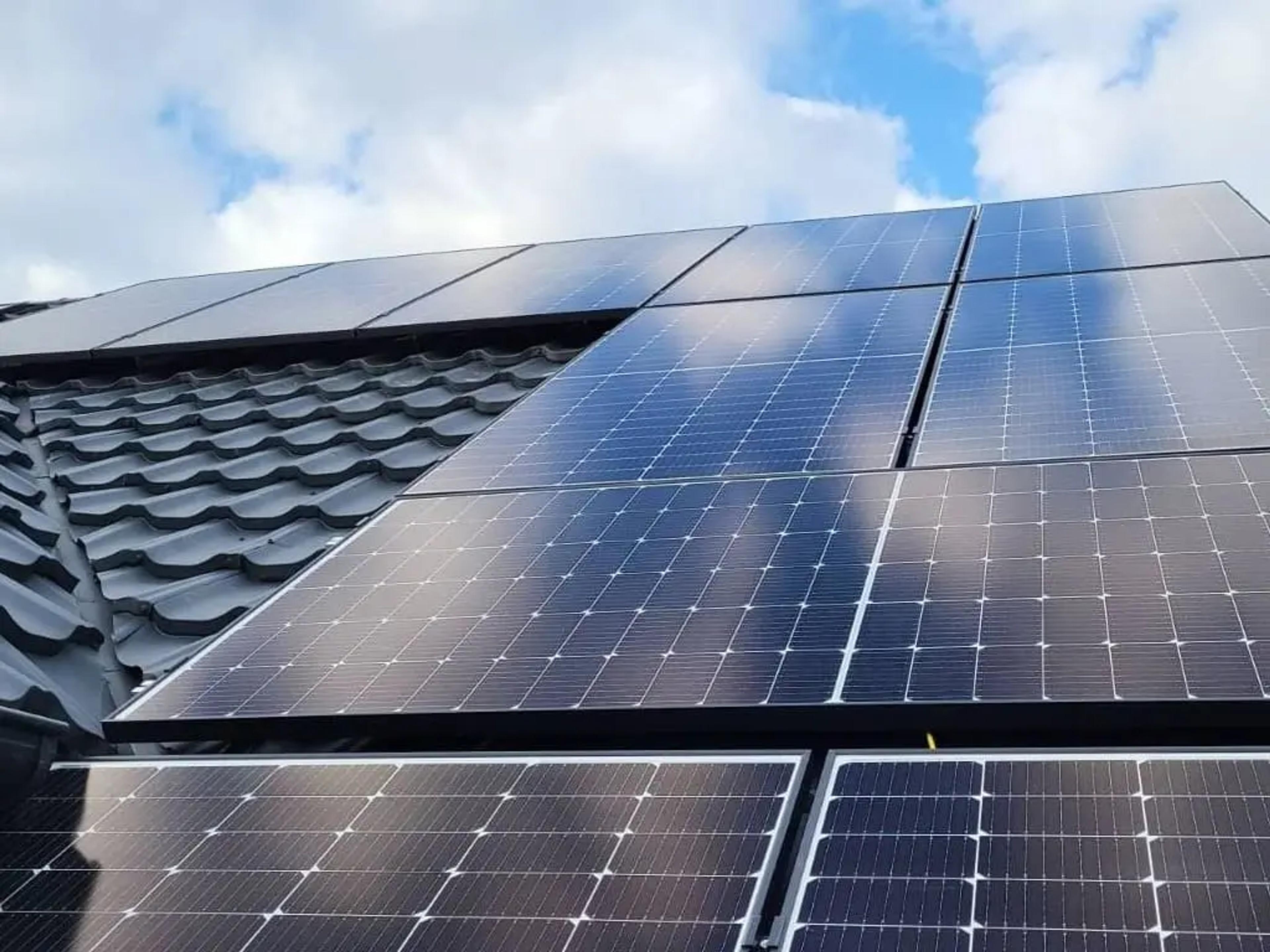 Solar array installed on rooftop