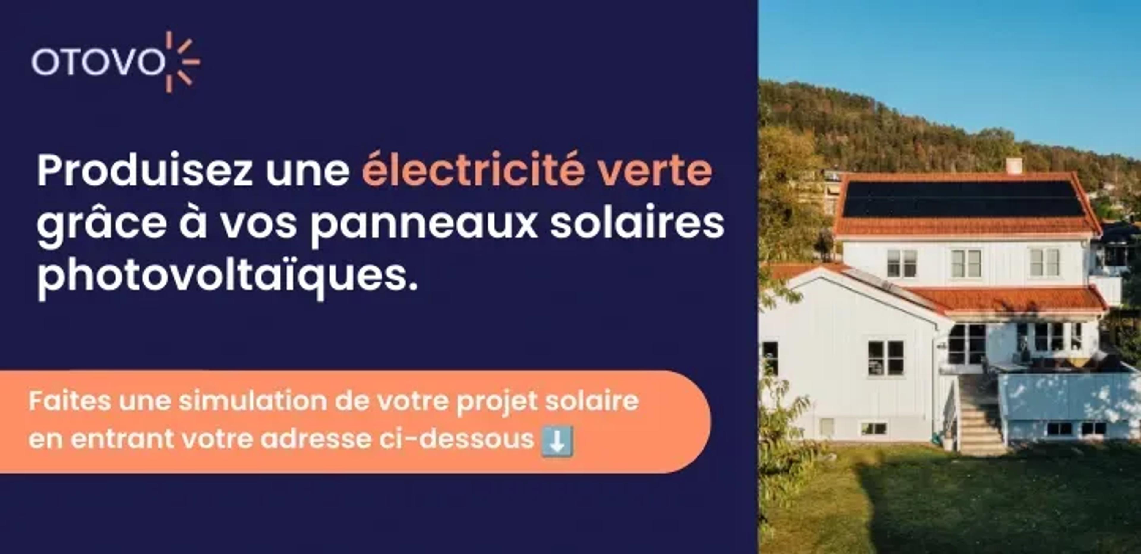 bannière production électricité verte otovo