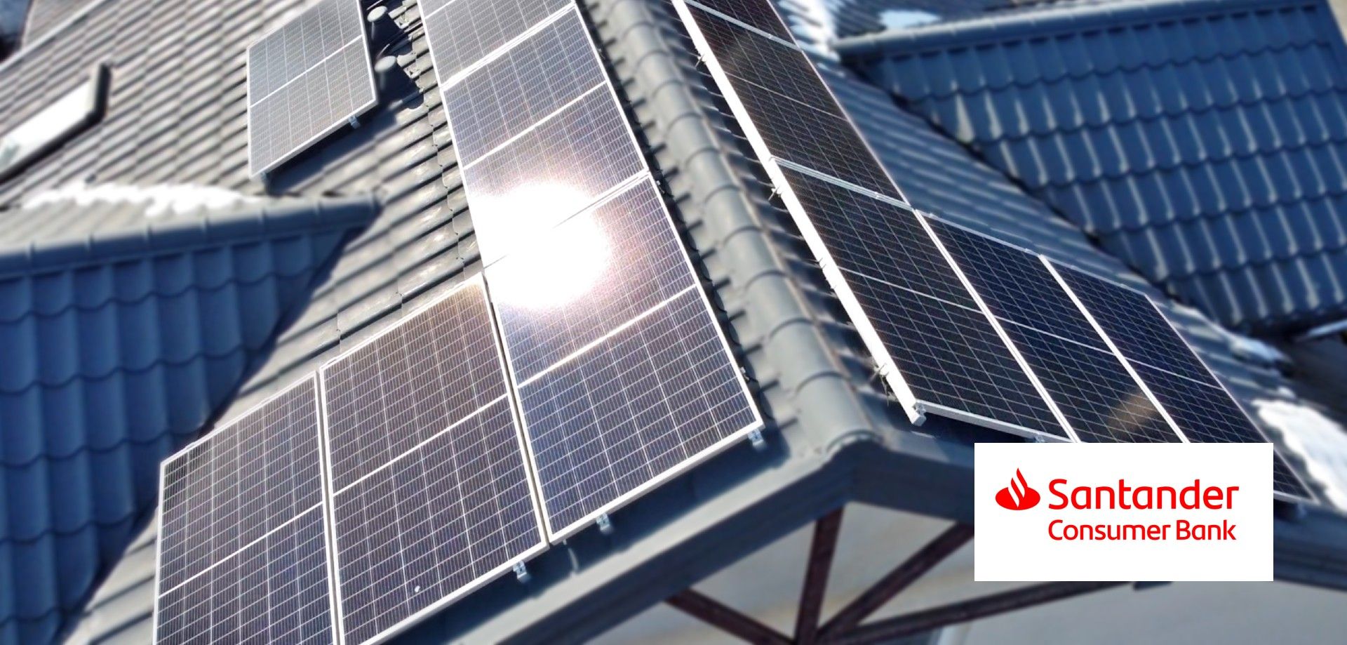 solar panels on roof