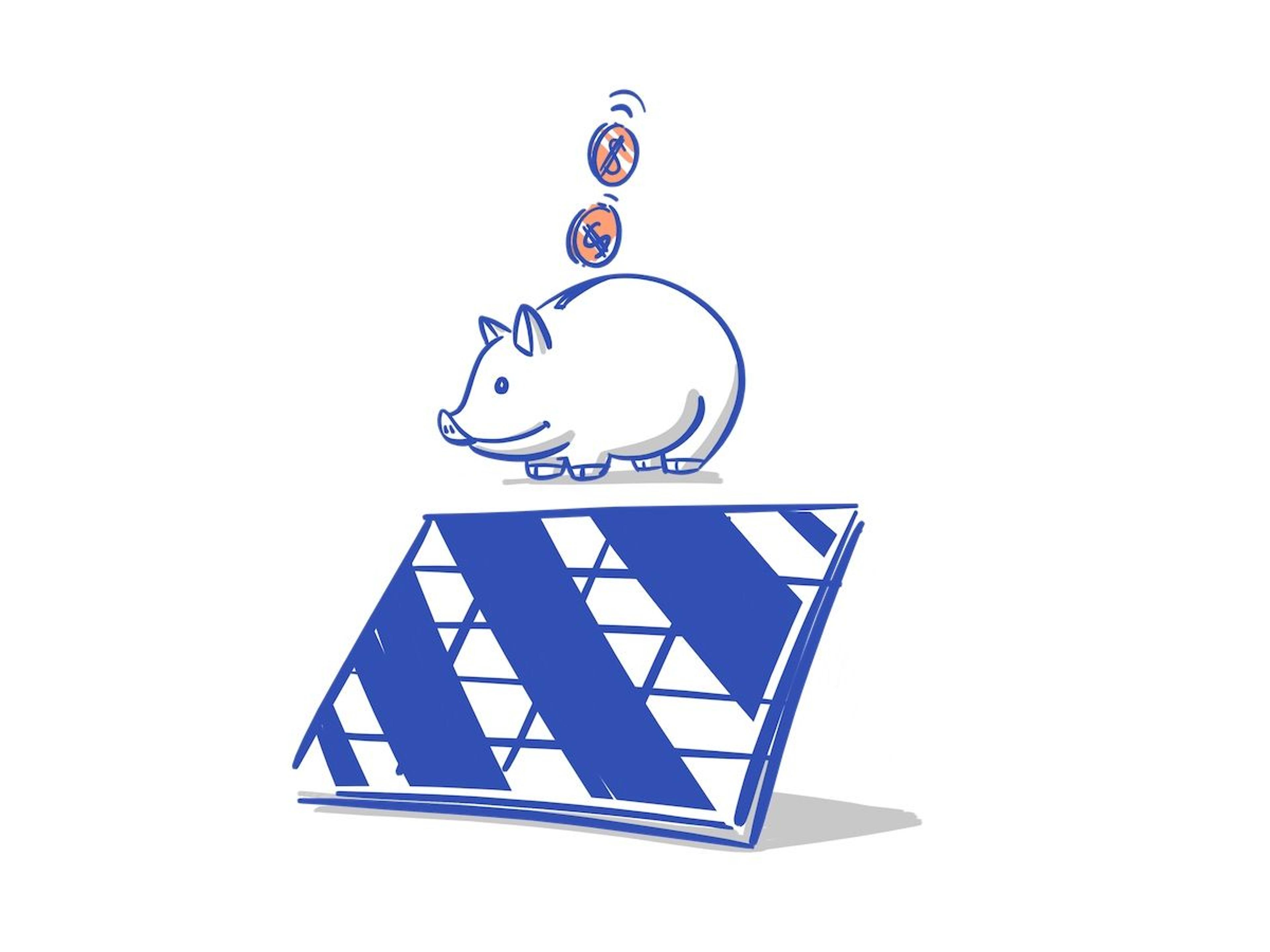 illustrasjon sparegris