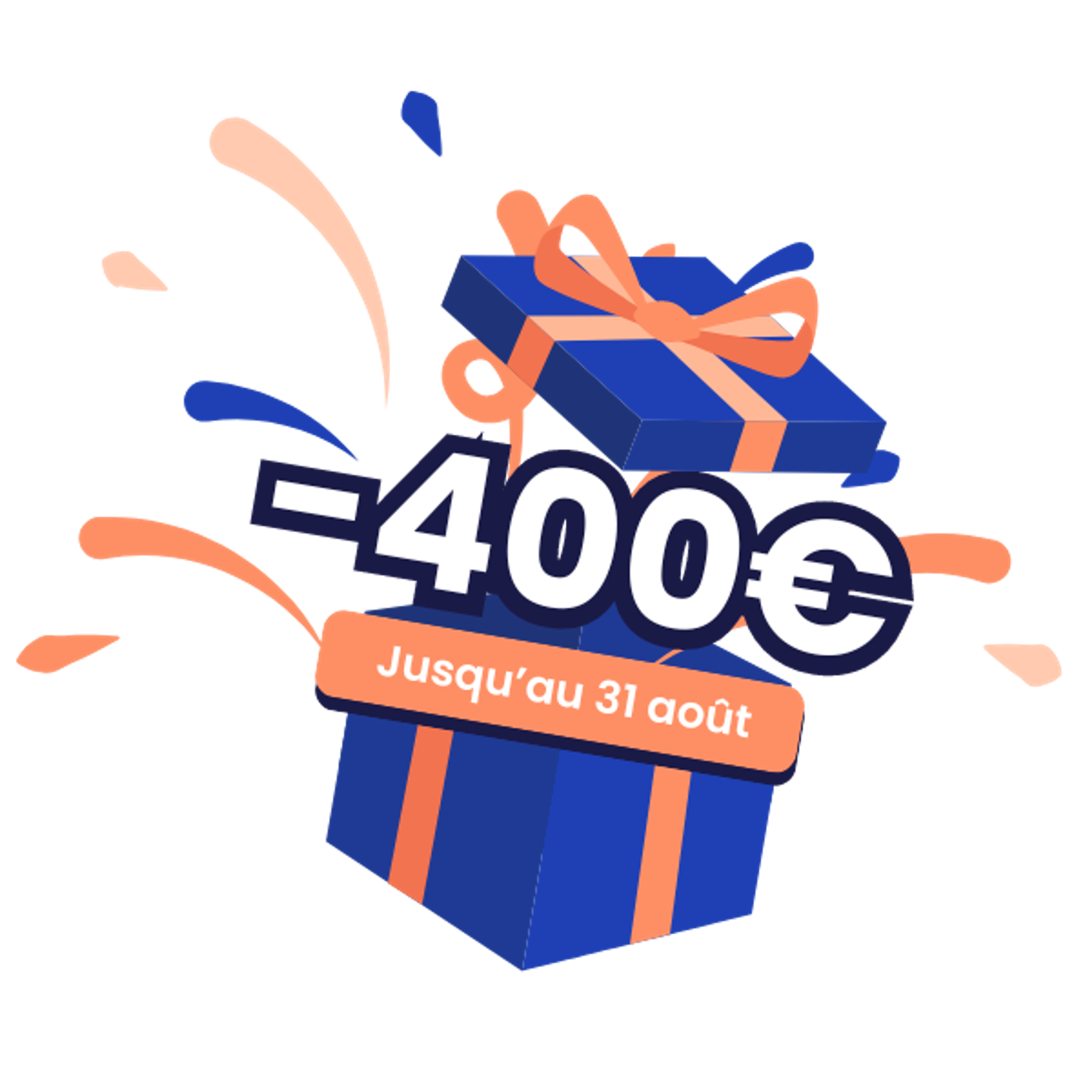 400€ offerts jusqu'au 31 août