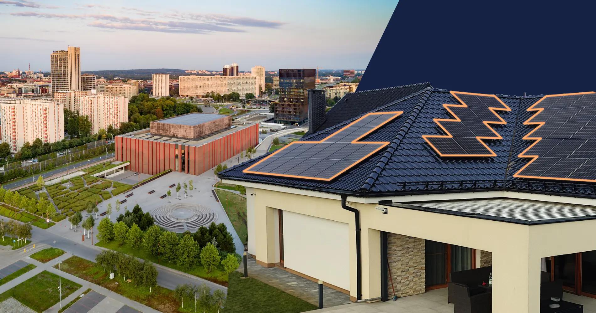 Katowice widok na ulicę w centrum miasta