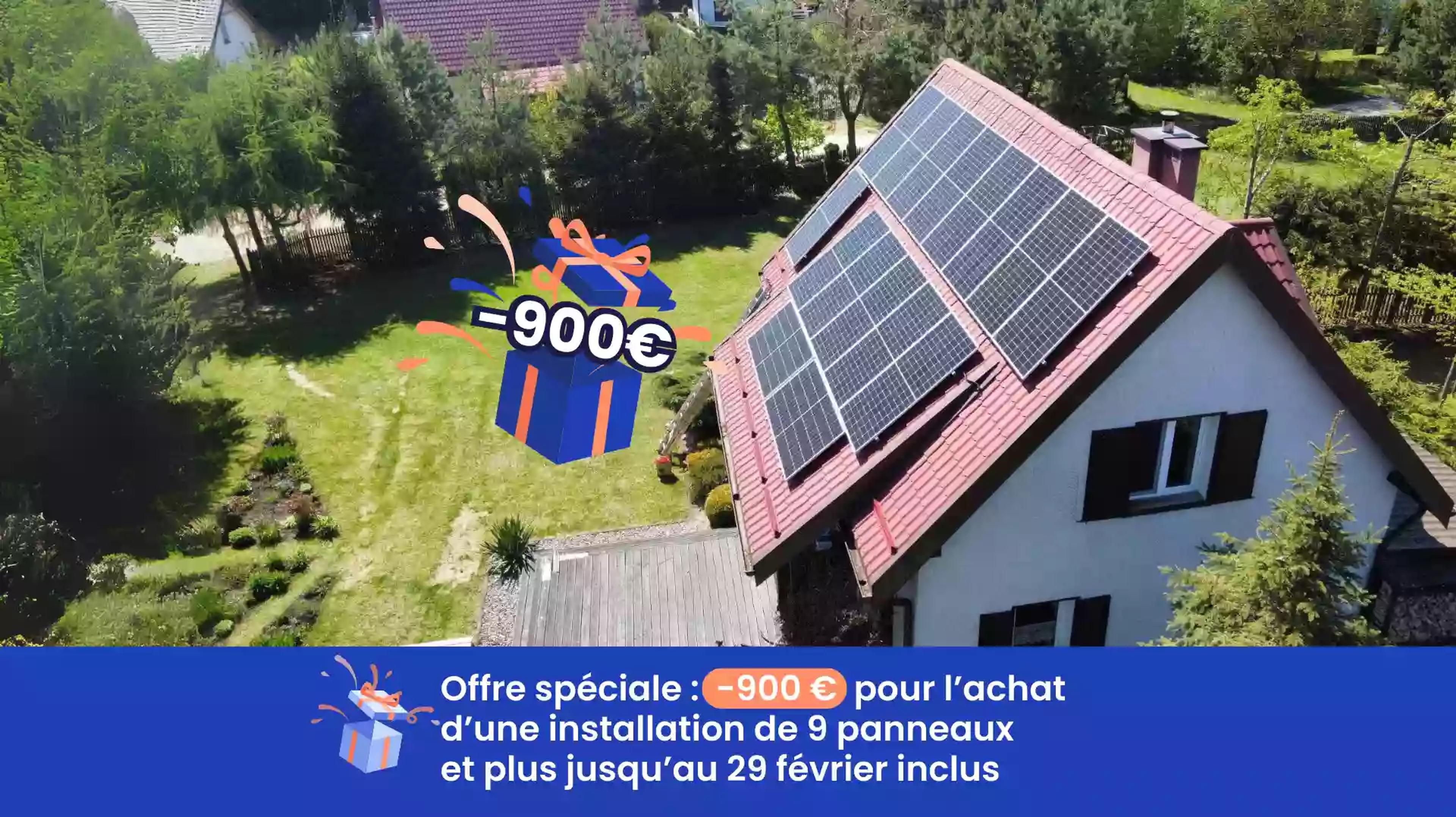 solar panels on roof