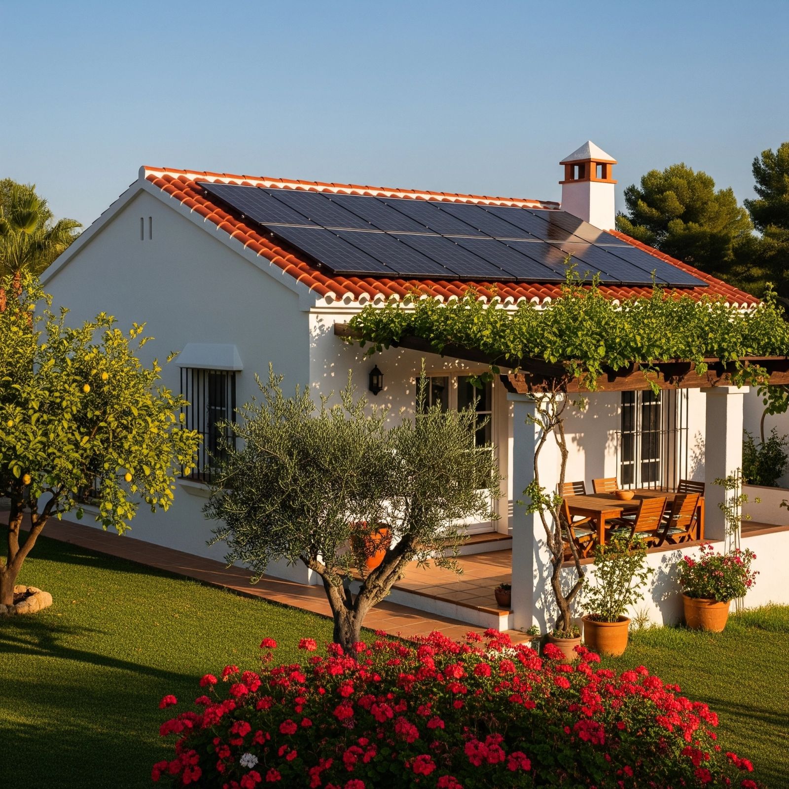 casa com paineis solares