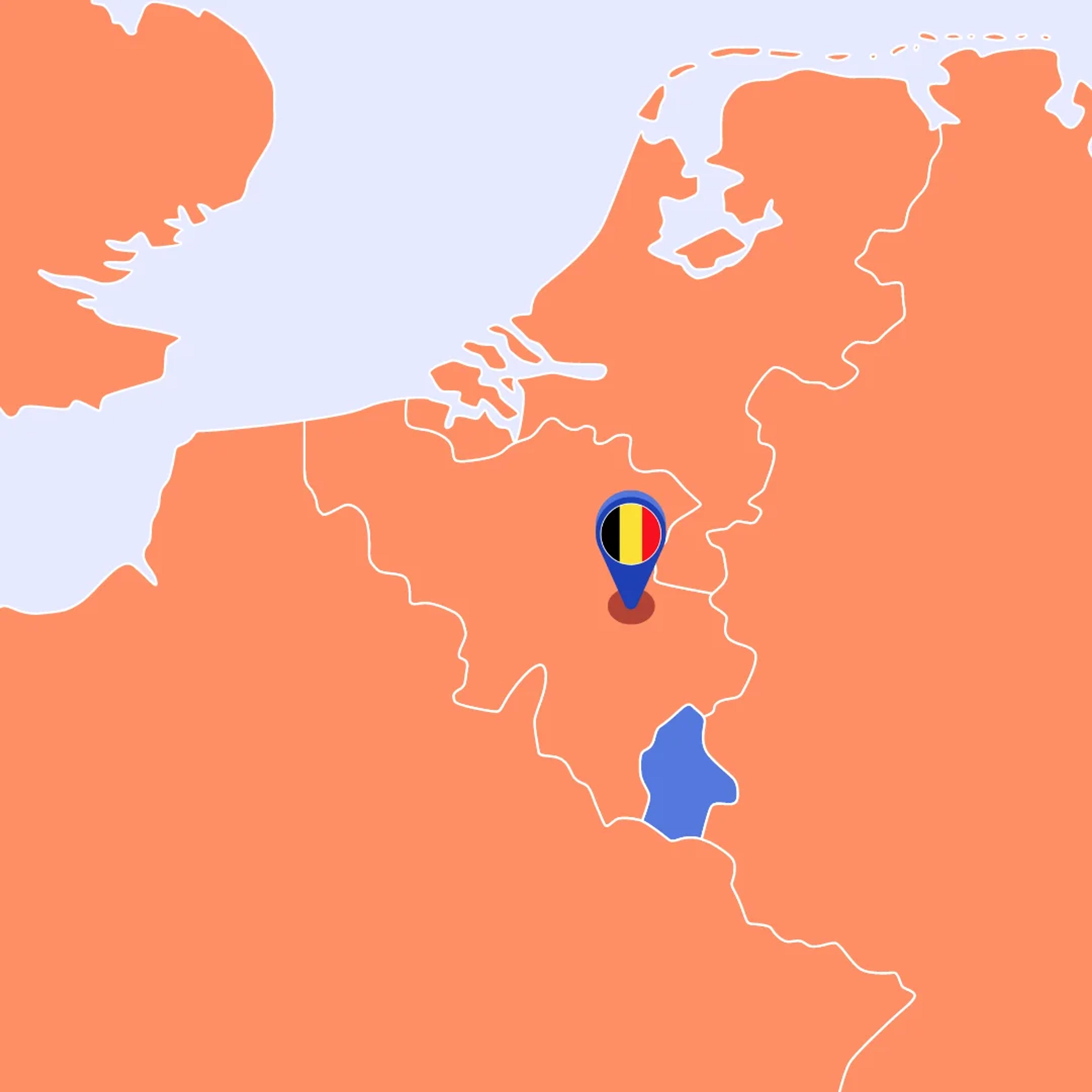 carte belgique pointé sur liège