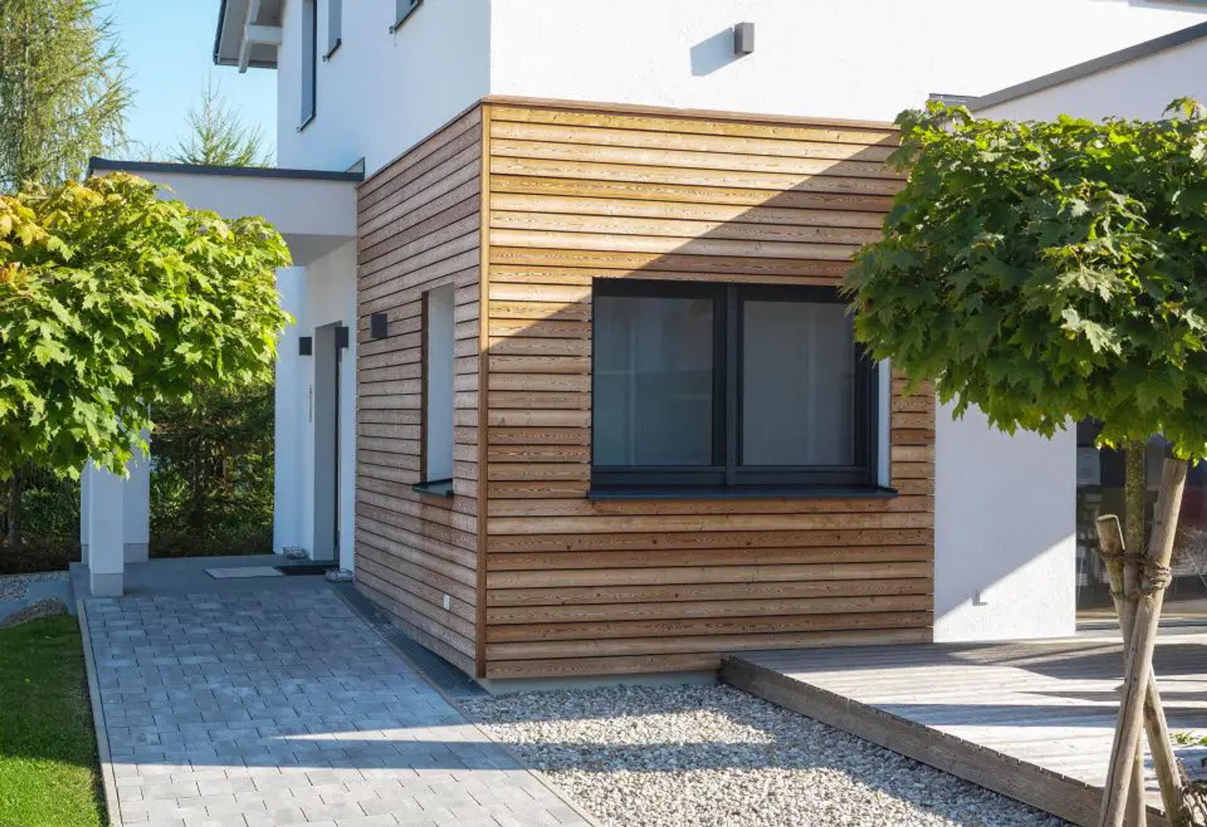 Ein Passivhaus Außenansicht