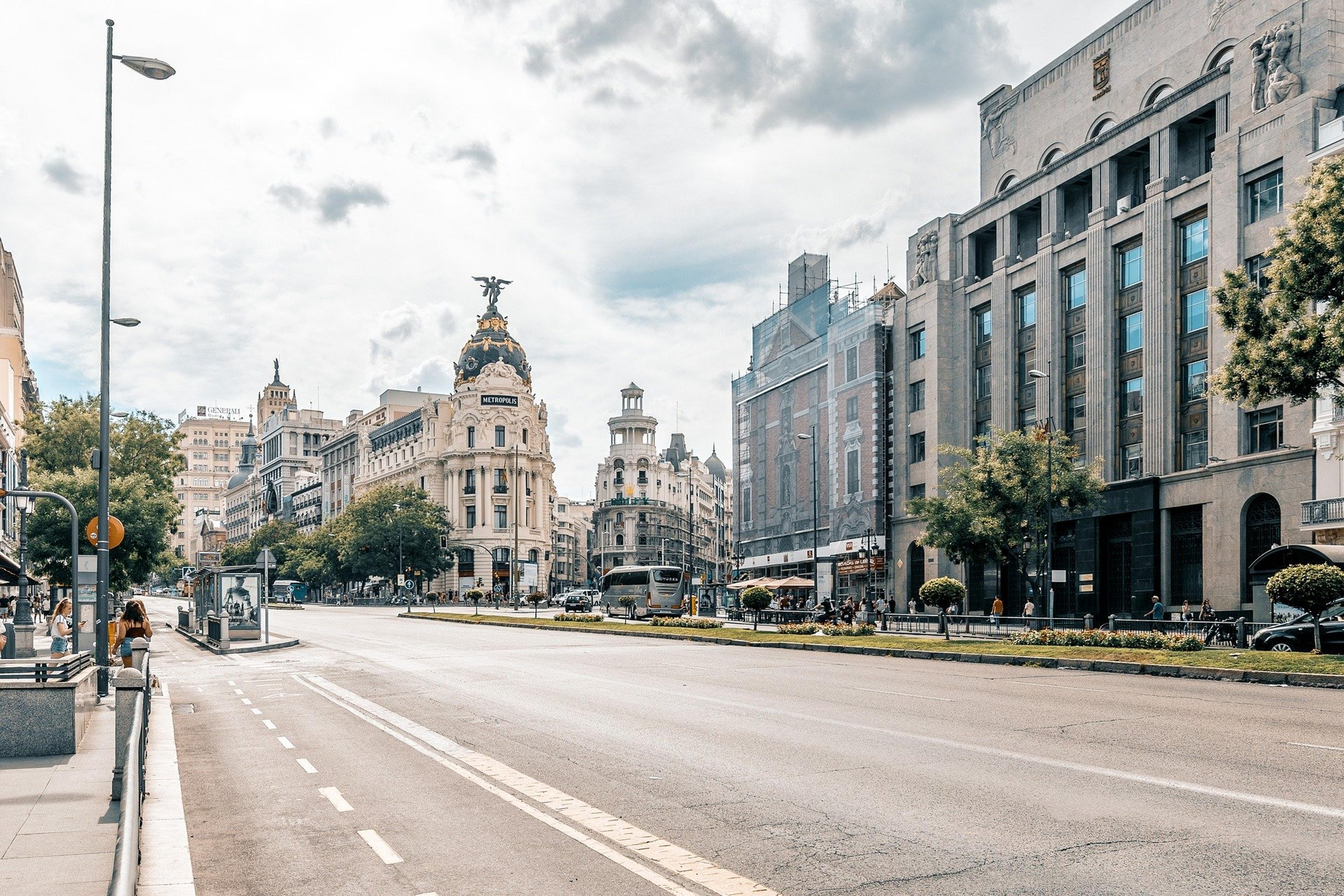 Calle de Gran Vía en Madrid
