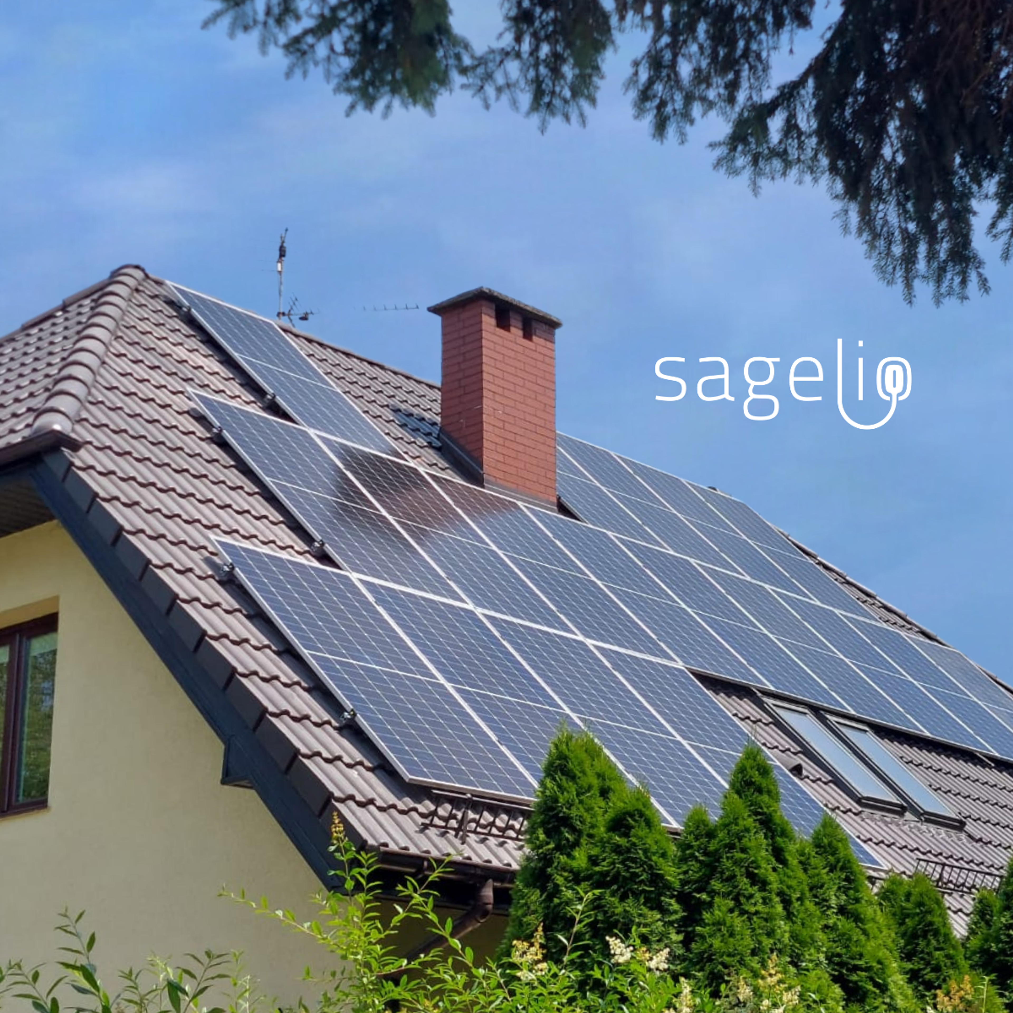 solar panels on roof