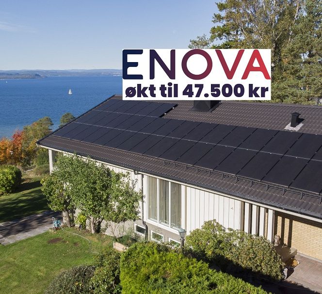 solar panels on roof