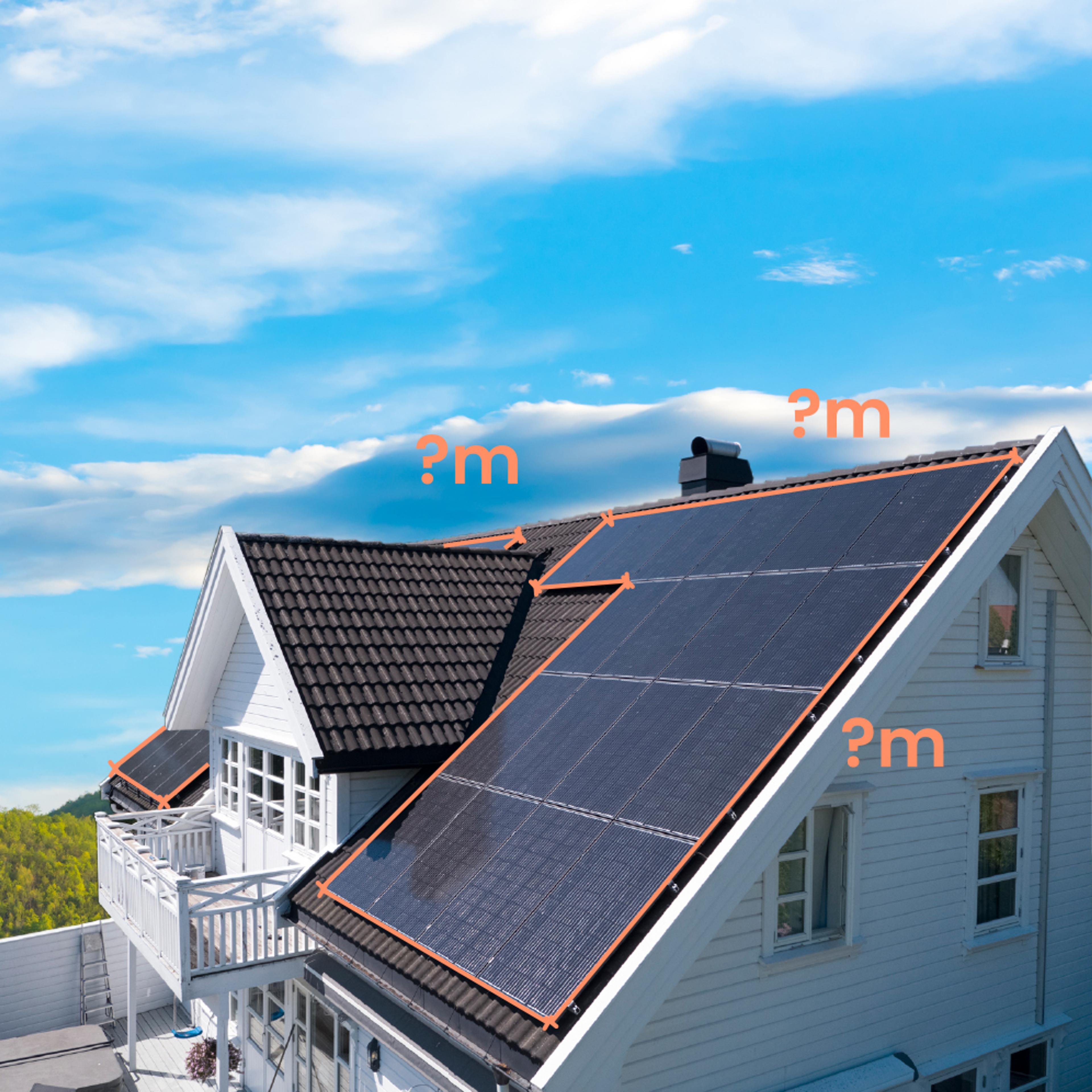 Solaranlage auf Dach mit Messung