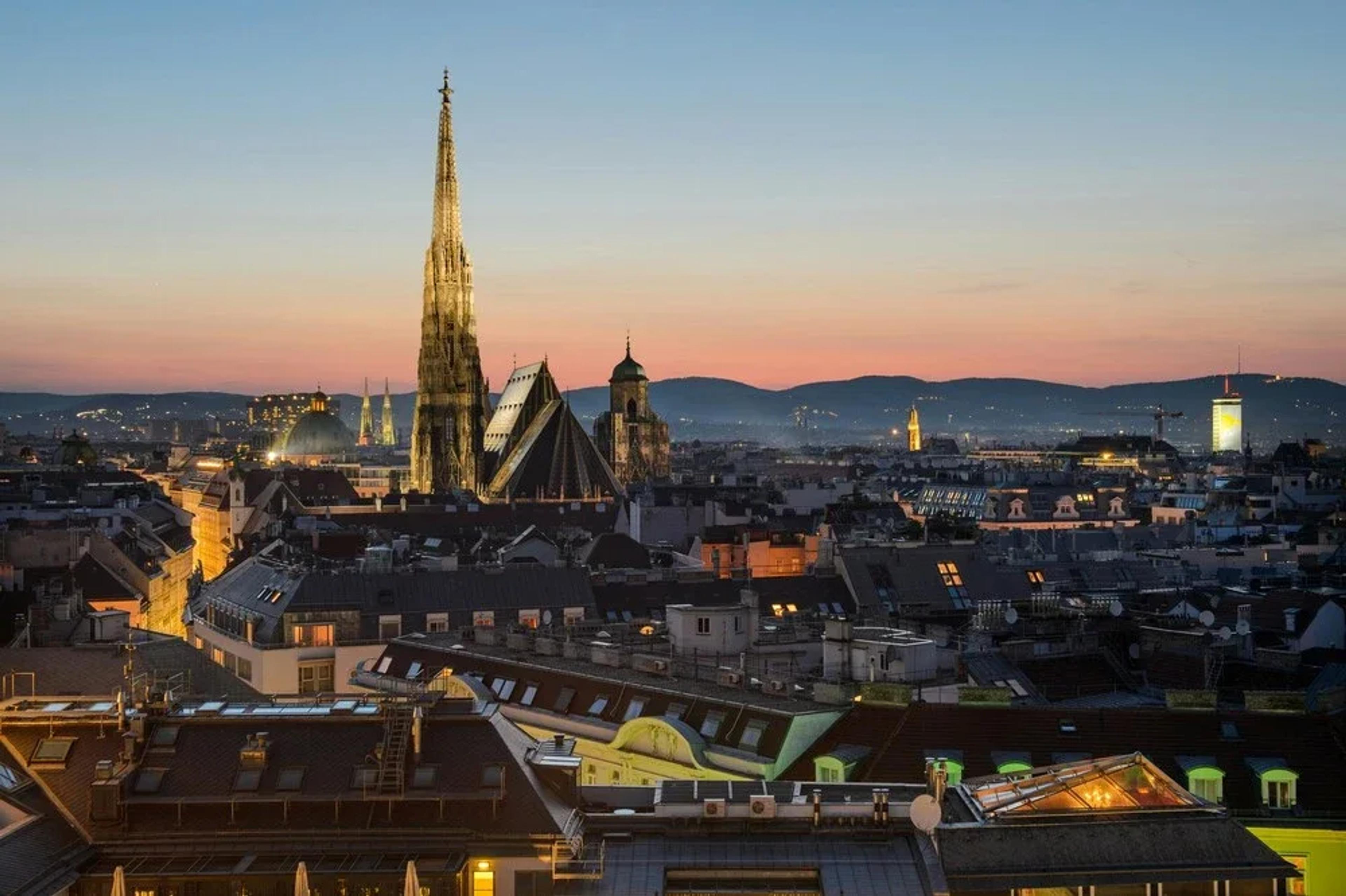 Panoramabild der Stadt Wien