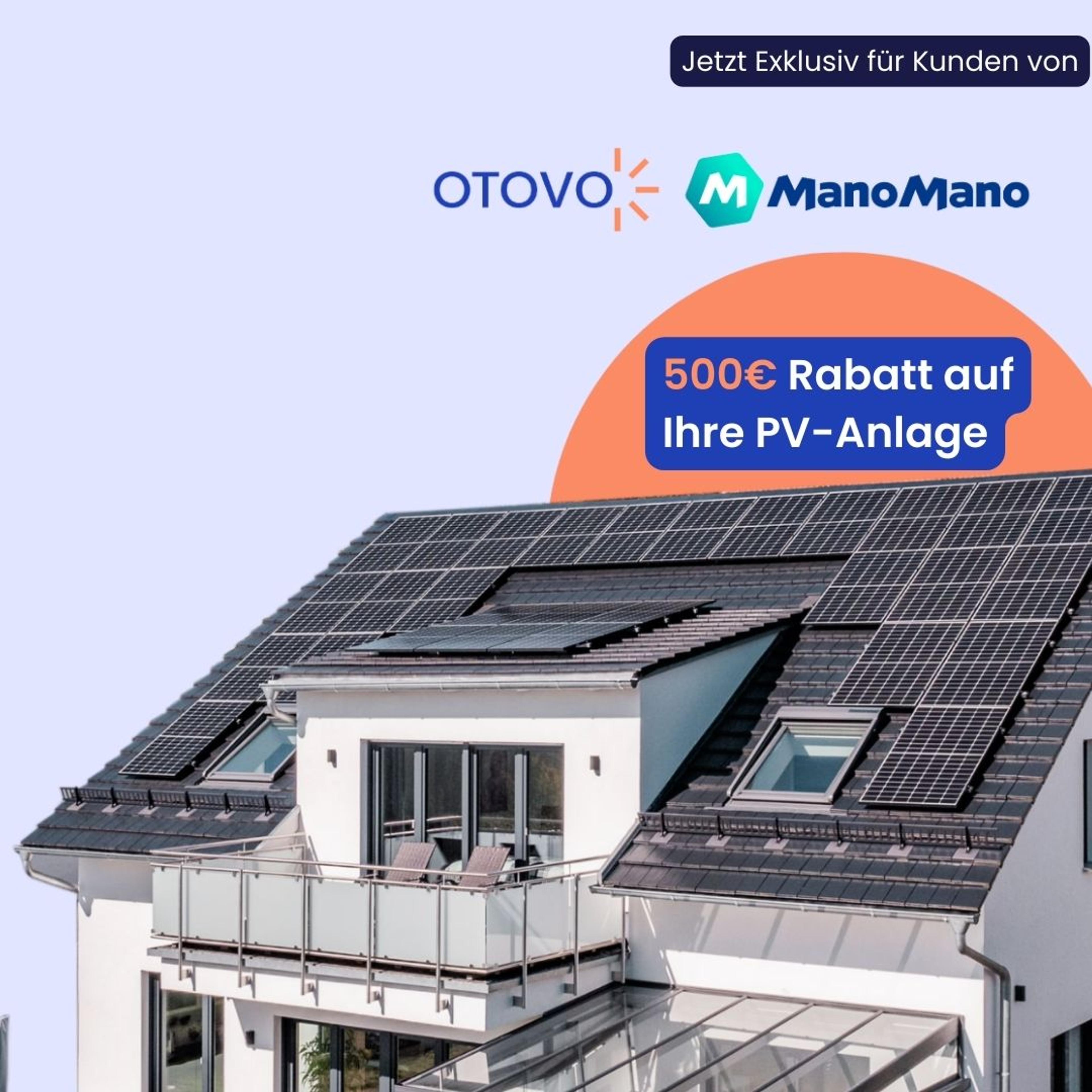 Solaranlage auf Dach mit 500€ Rabatt
