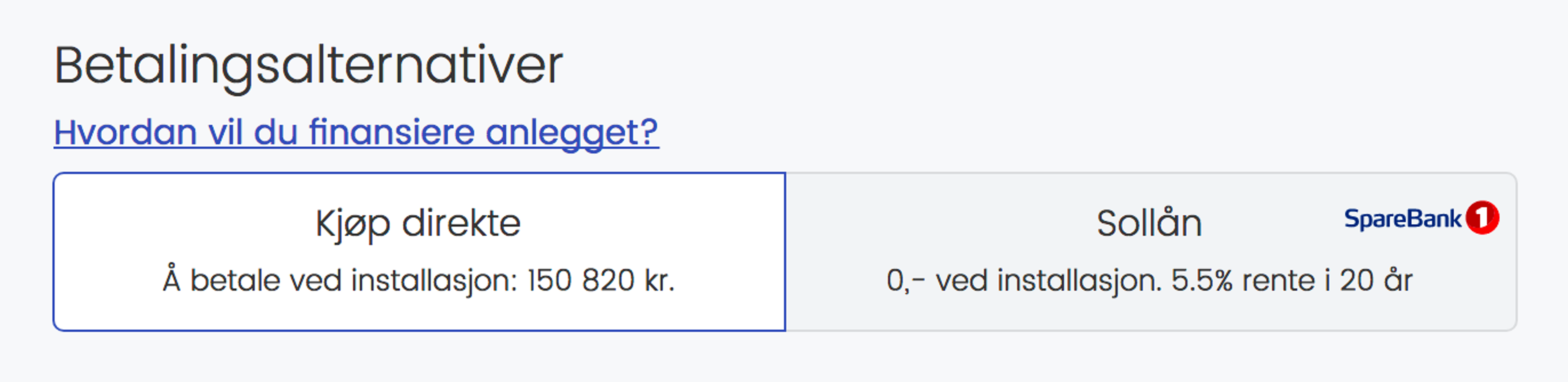Kjøp nå eller sollån?
