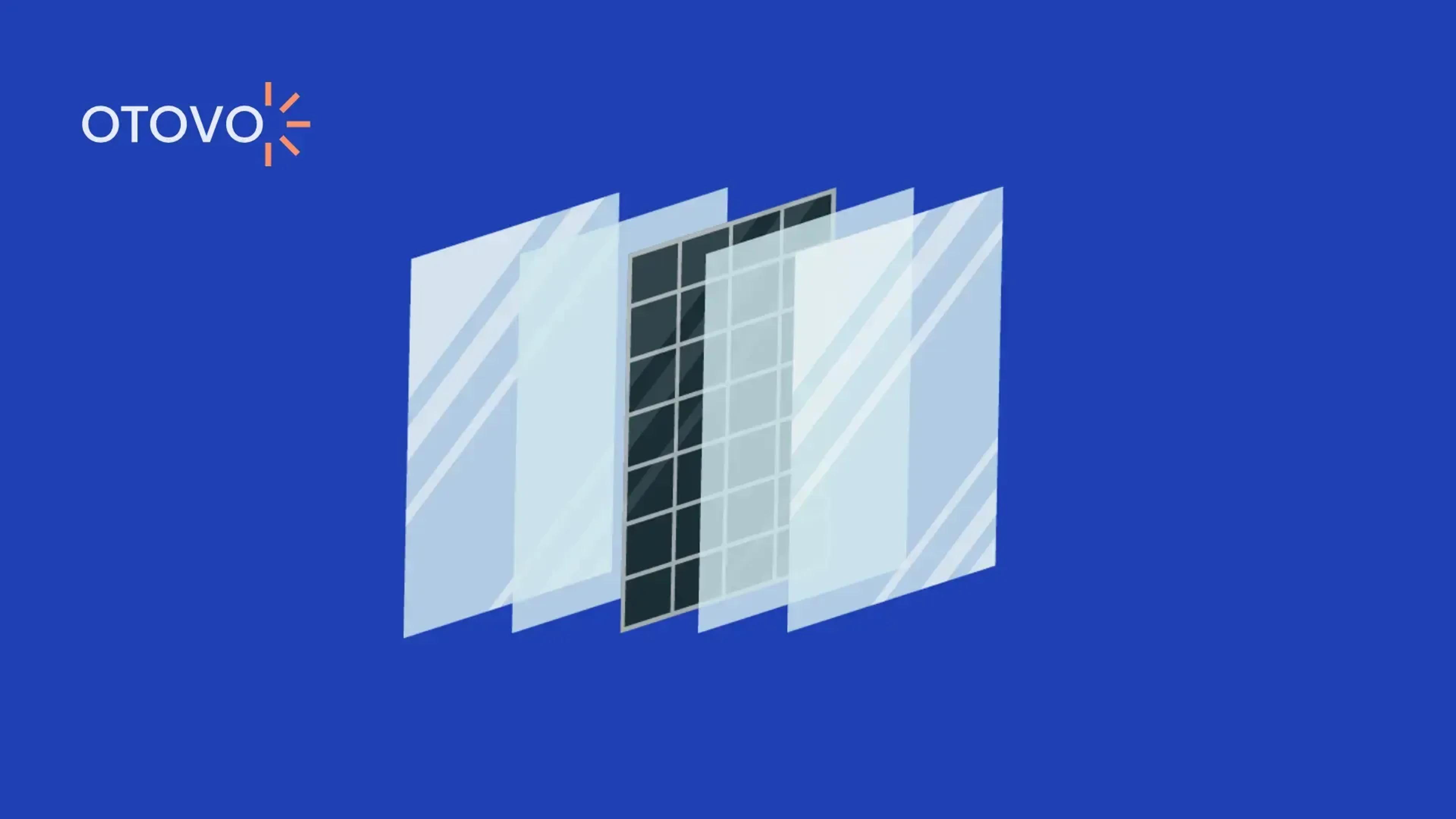 Illustration des Aufbaus von Glas-Glas-Solarmodulen