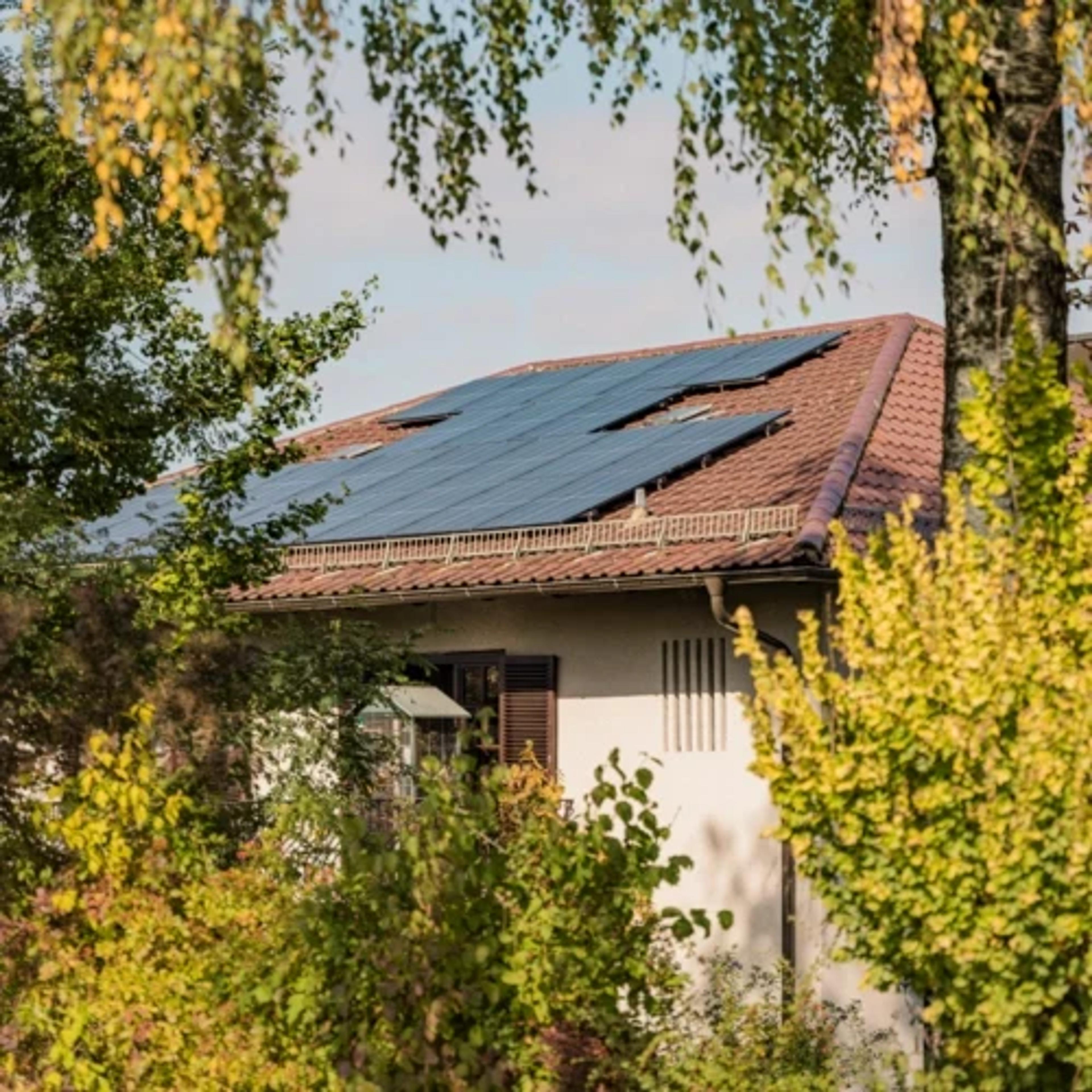 house with solar panels